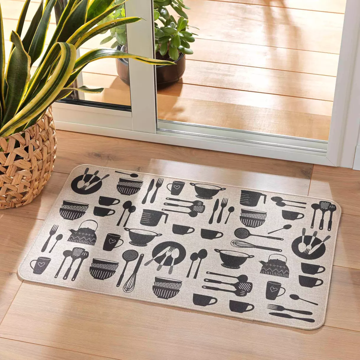 Alfombra de cocina (75 cm) Kitchen Beige 1