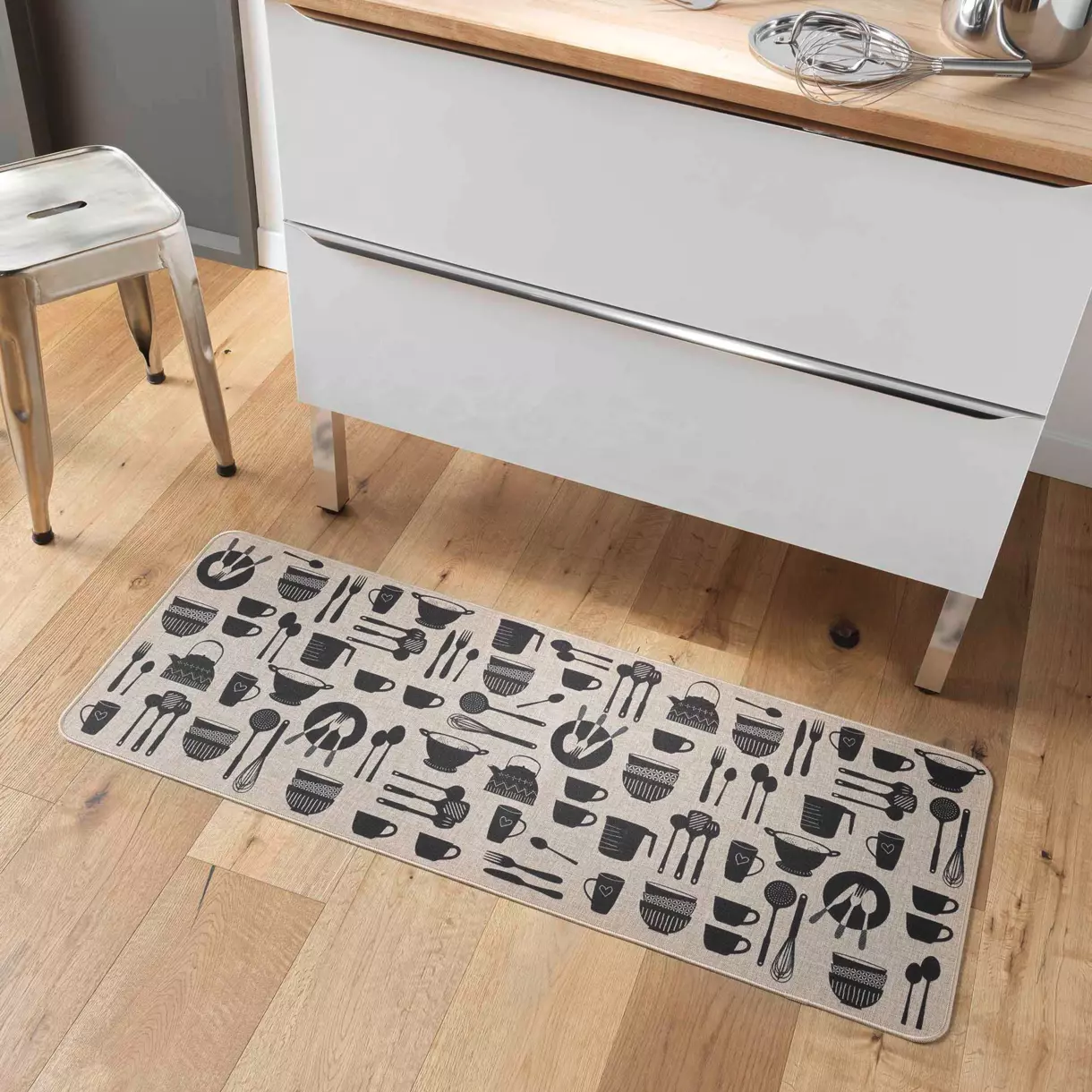 Alfombra de cocina (120 cm) Kitchen Beige 1