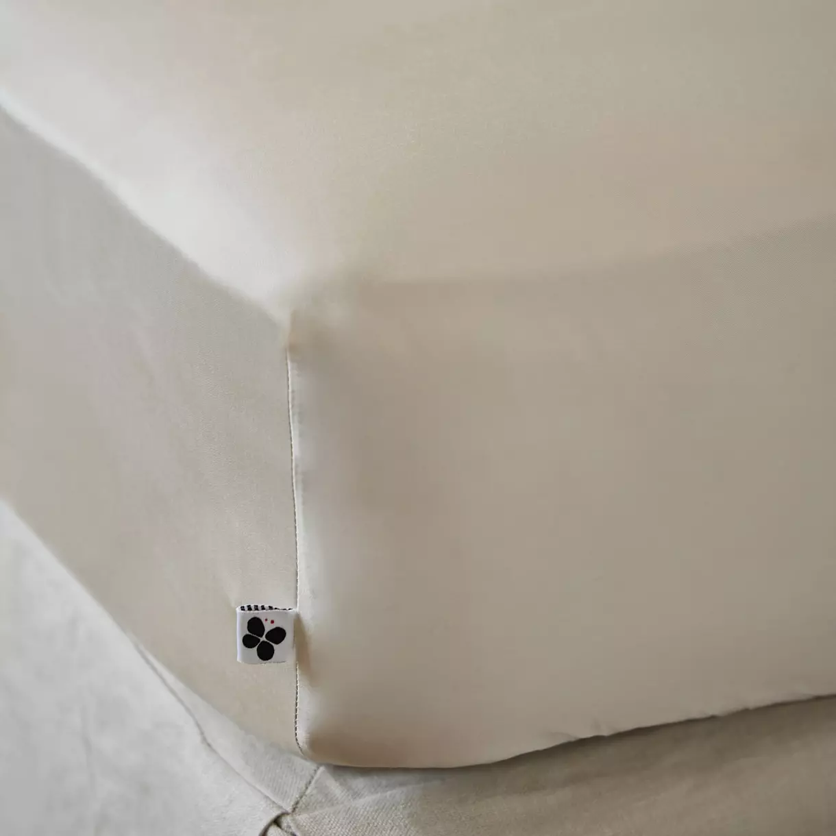 Lenzuola con angoli in raso di bambù (180 x 200 cm) Salomé Beige pampa