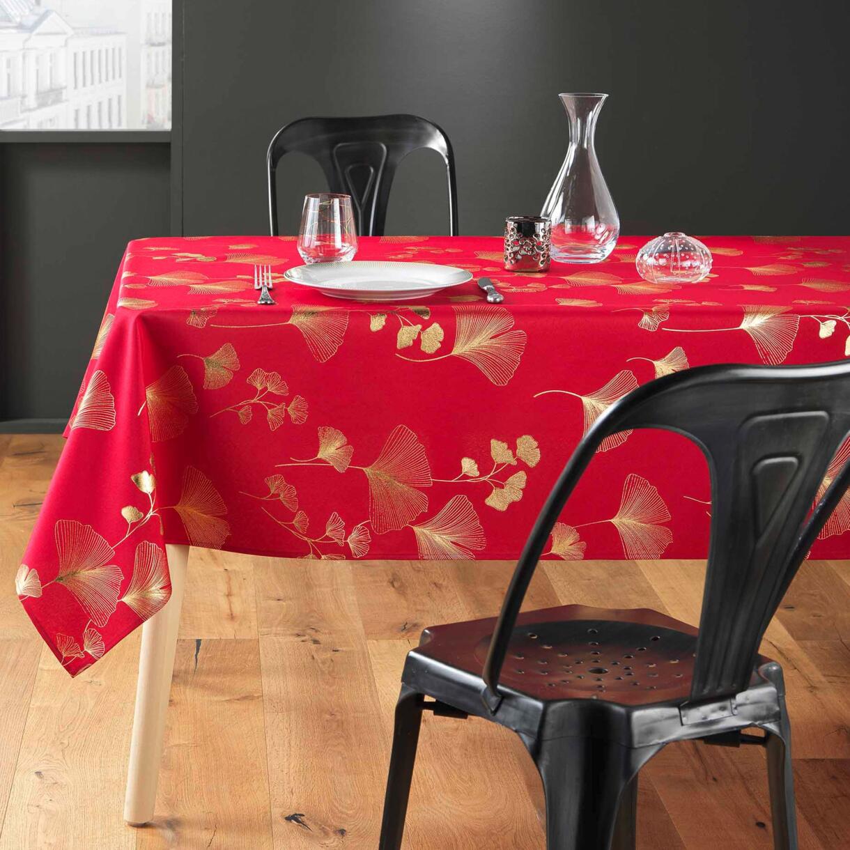 Nappe rectangulaire (L300 cm) Bloomy Rouge 1