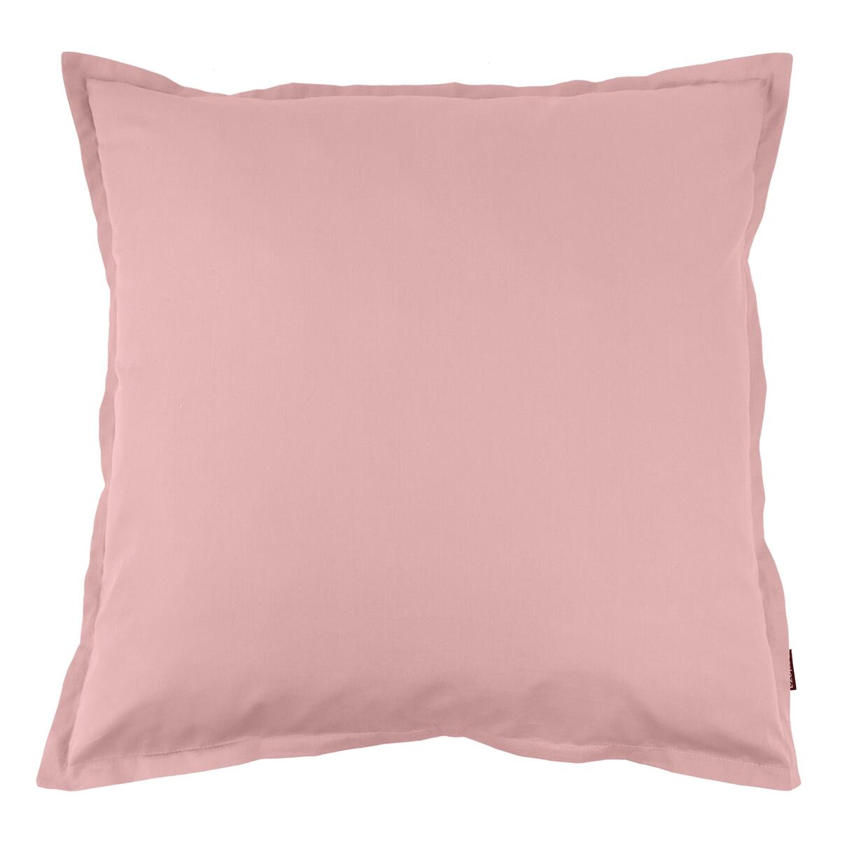 Taie d'oreiller carrée percale de coton (65 cm) Cali Bois de rose 1