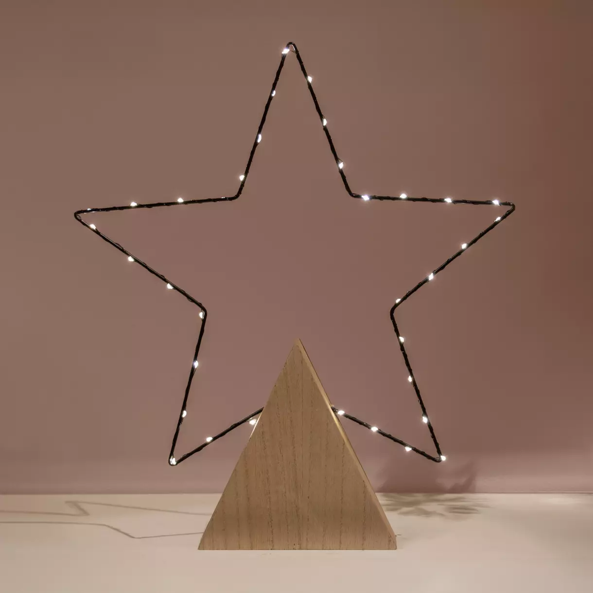 Étoile lumineuse Lumi à piles GM Blanc chaud 1