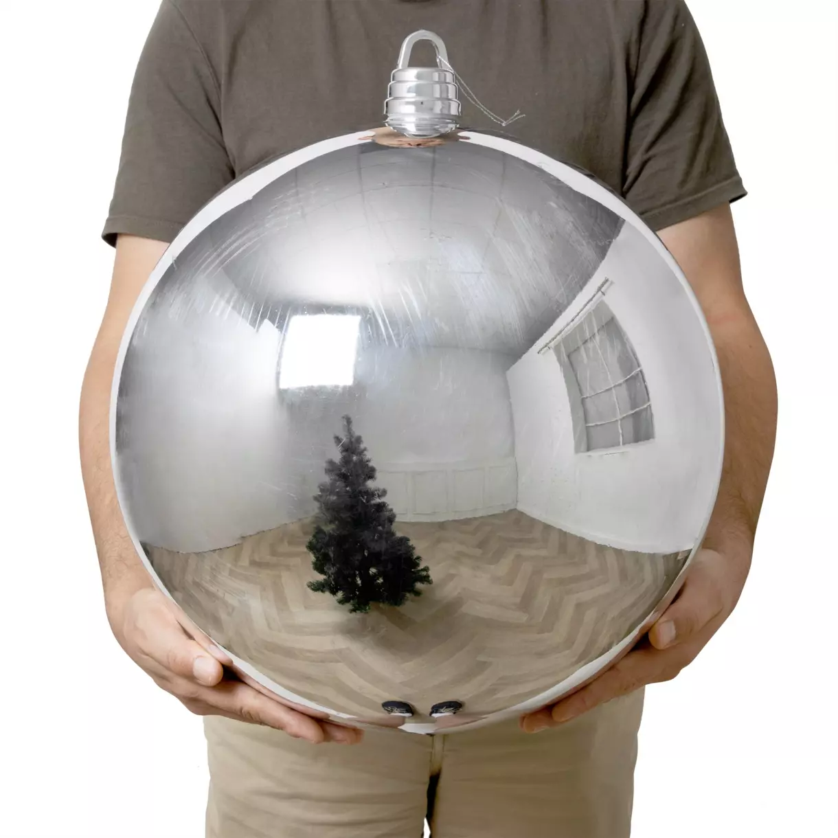 Boule de Noël (D400 mm) New Alpine XXL Argent 1