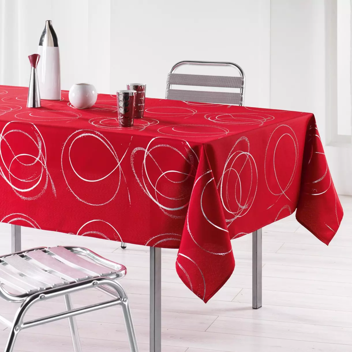 Mantel rectangular (L300 cm) Bully Rojo