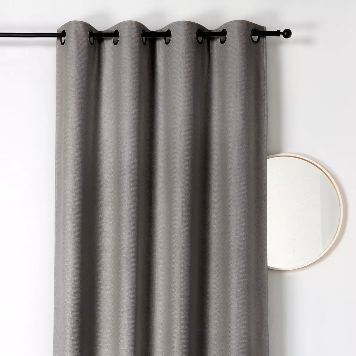 Cortina opaca aislante (140 x 280 cm) Boréal Gris claro