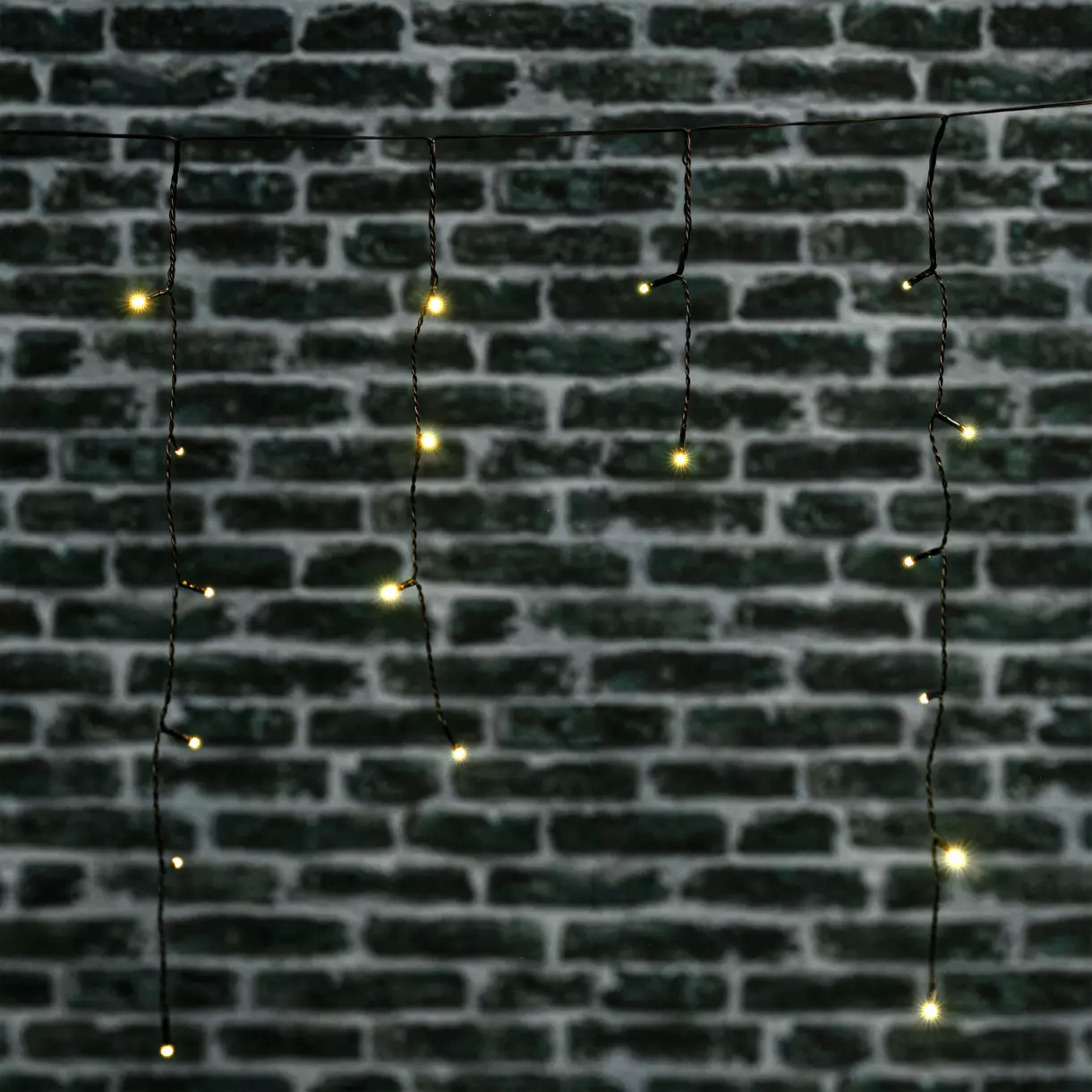 Verlichte zonne-energie ijspegel L0,60 m Warm wit 120 LED 1