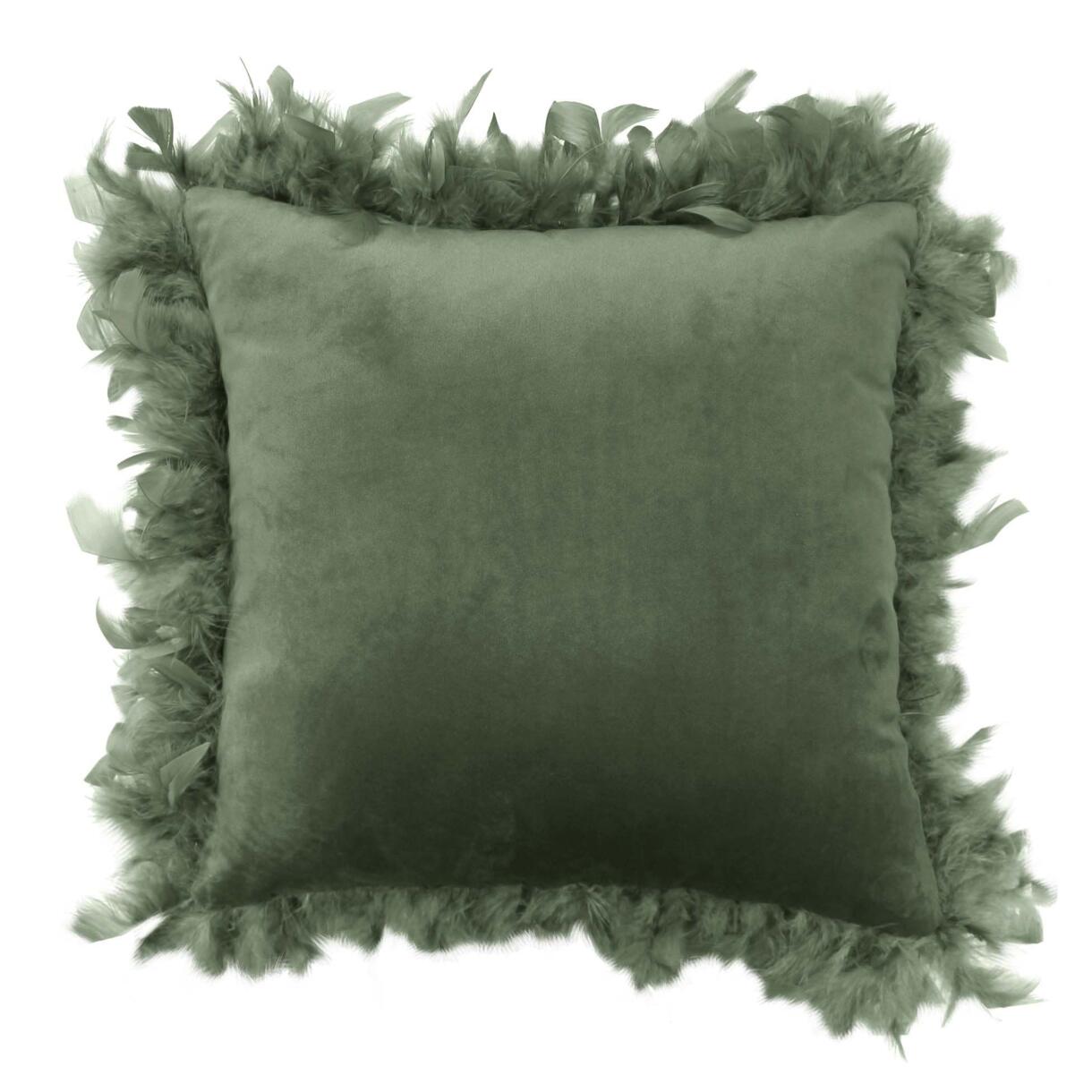 Cuscino quadrato (40 cm) Marlina Verde cachi 1