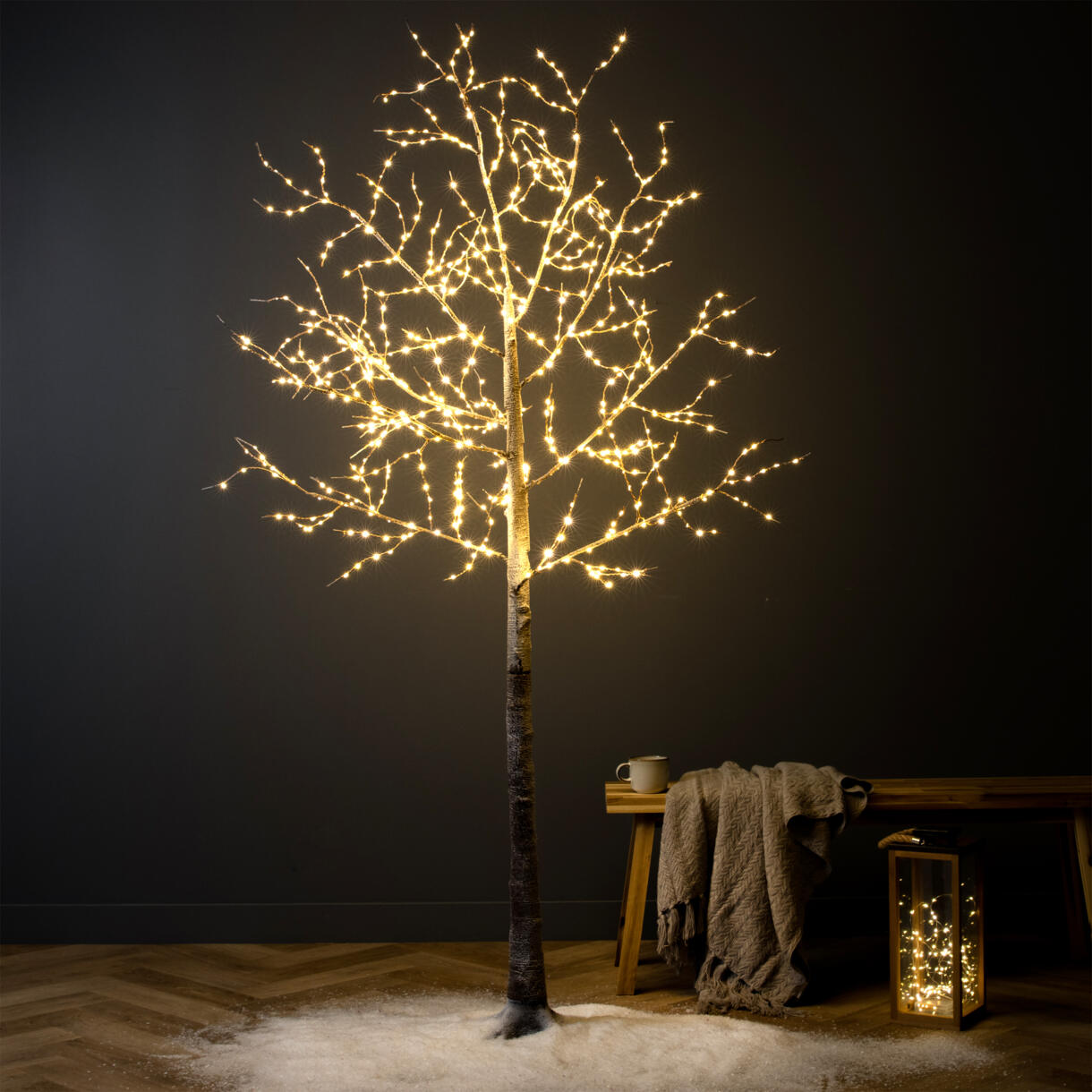 Verlichte berkenboom Leyna H220 cm warmwit 1