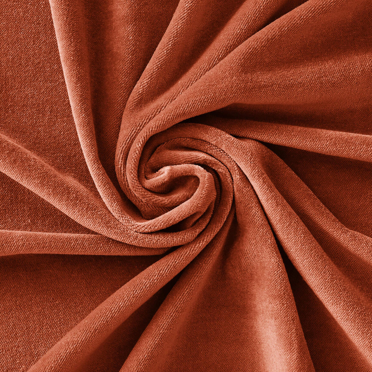Rideau velours de coton ajustable (140 x max 270 cm) César Terracotta 6