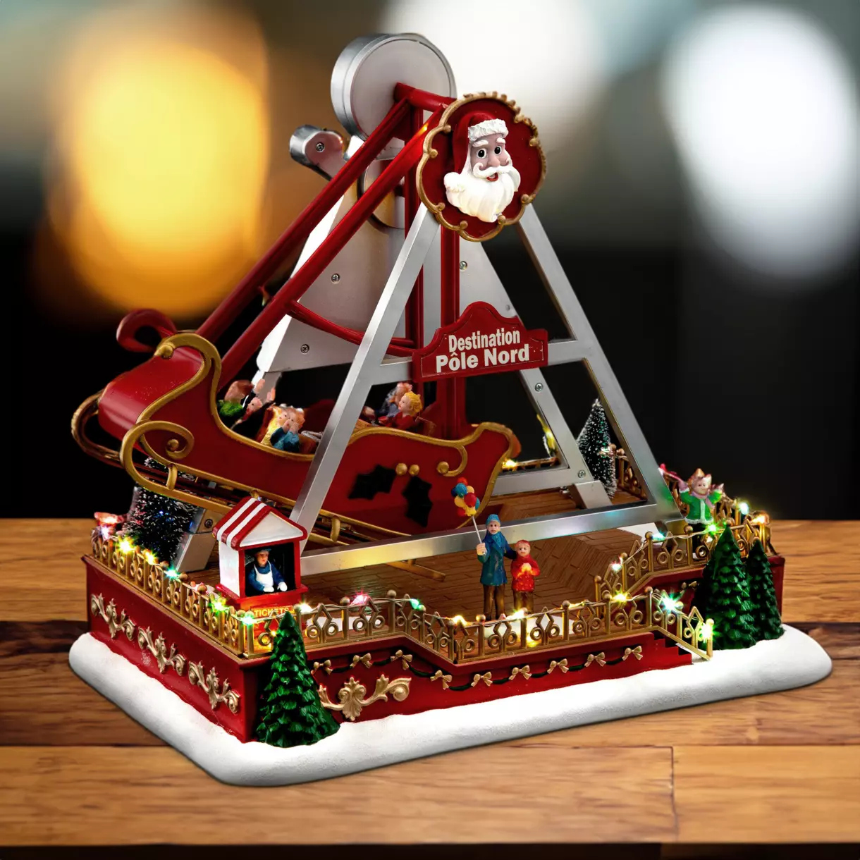 Village de Noël lumineux Manège Bateau