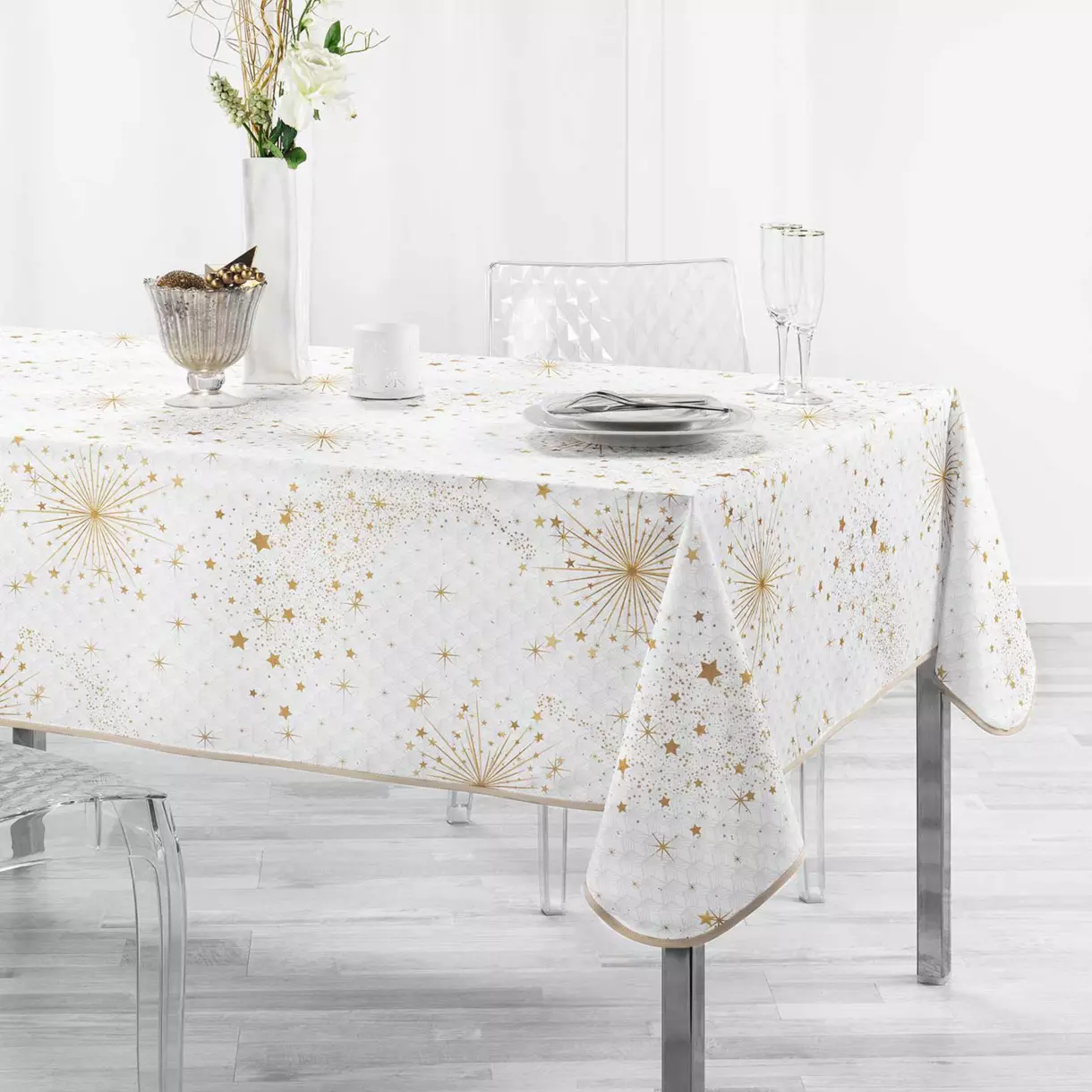 Mantel rectangular (L300 cm) Illumination Oro 1