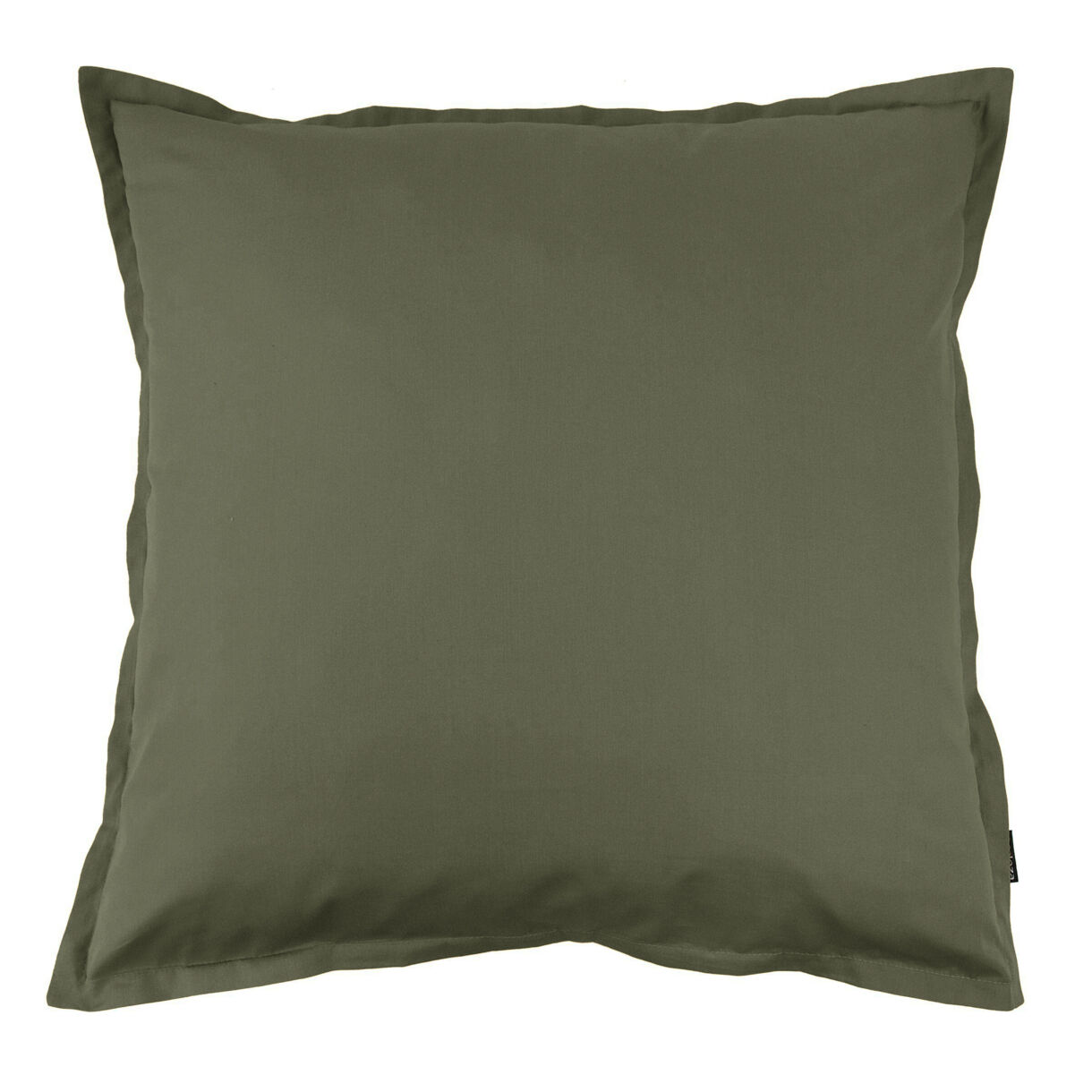 Taie d'oreiller carrée percale de coton (65 cm) Cali Vert romarin