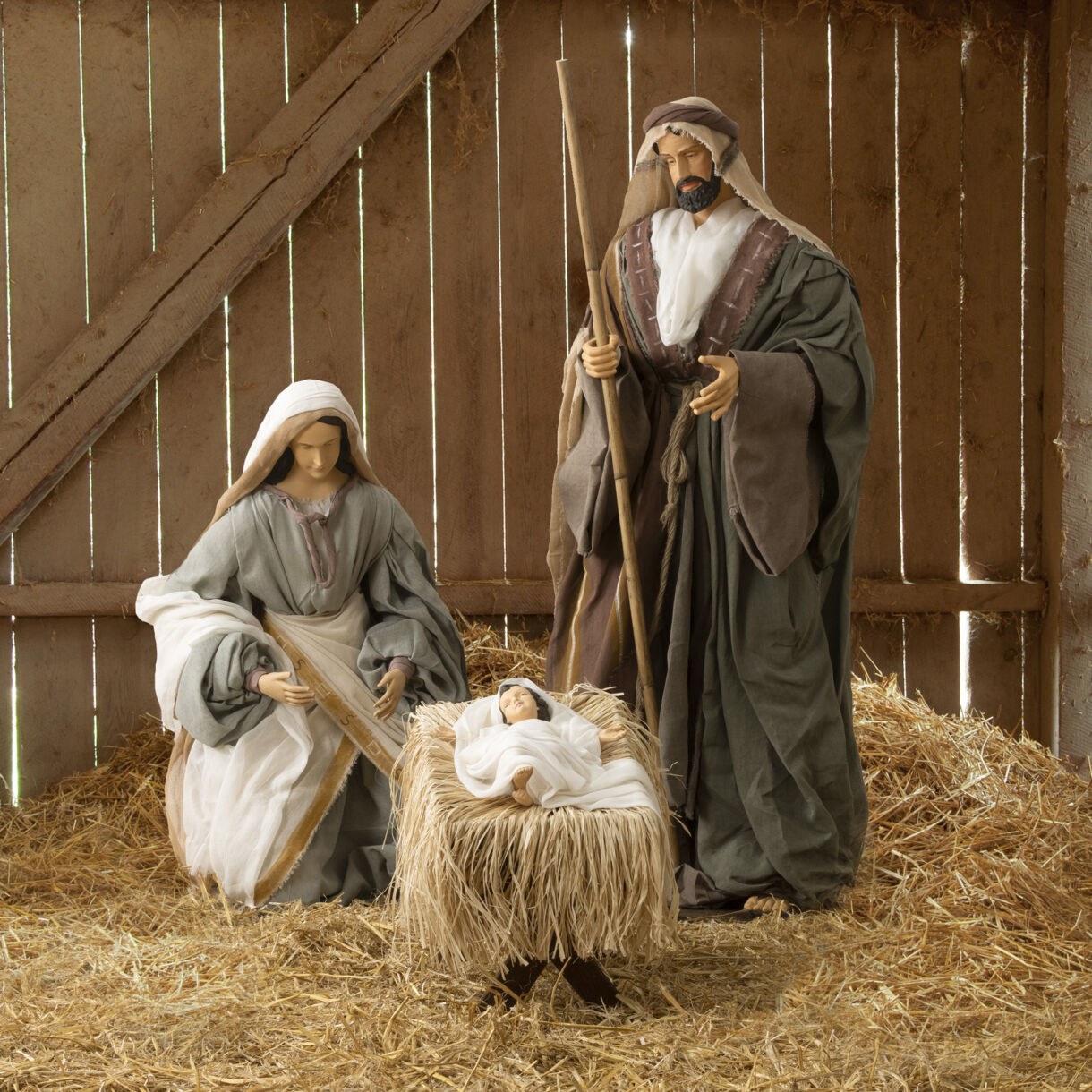 3 Grote kerststalfiguren van Noé