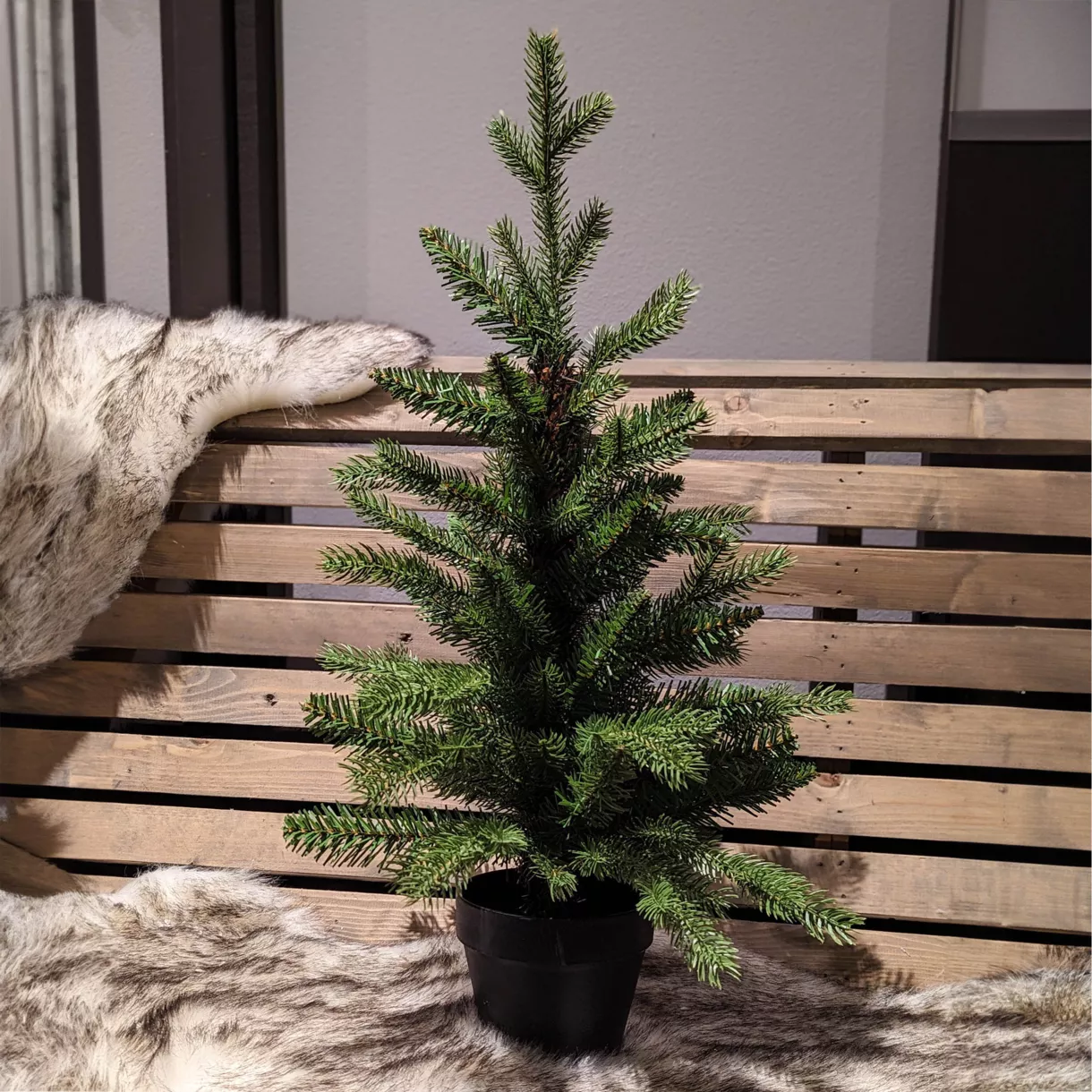 Arbolito artificial para mesa Allix alto 60 cm Verde