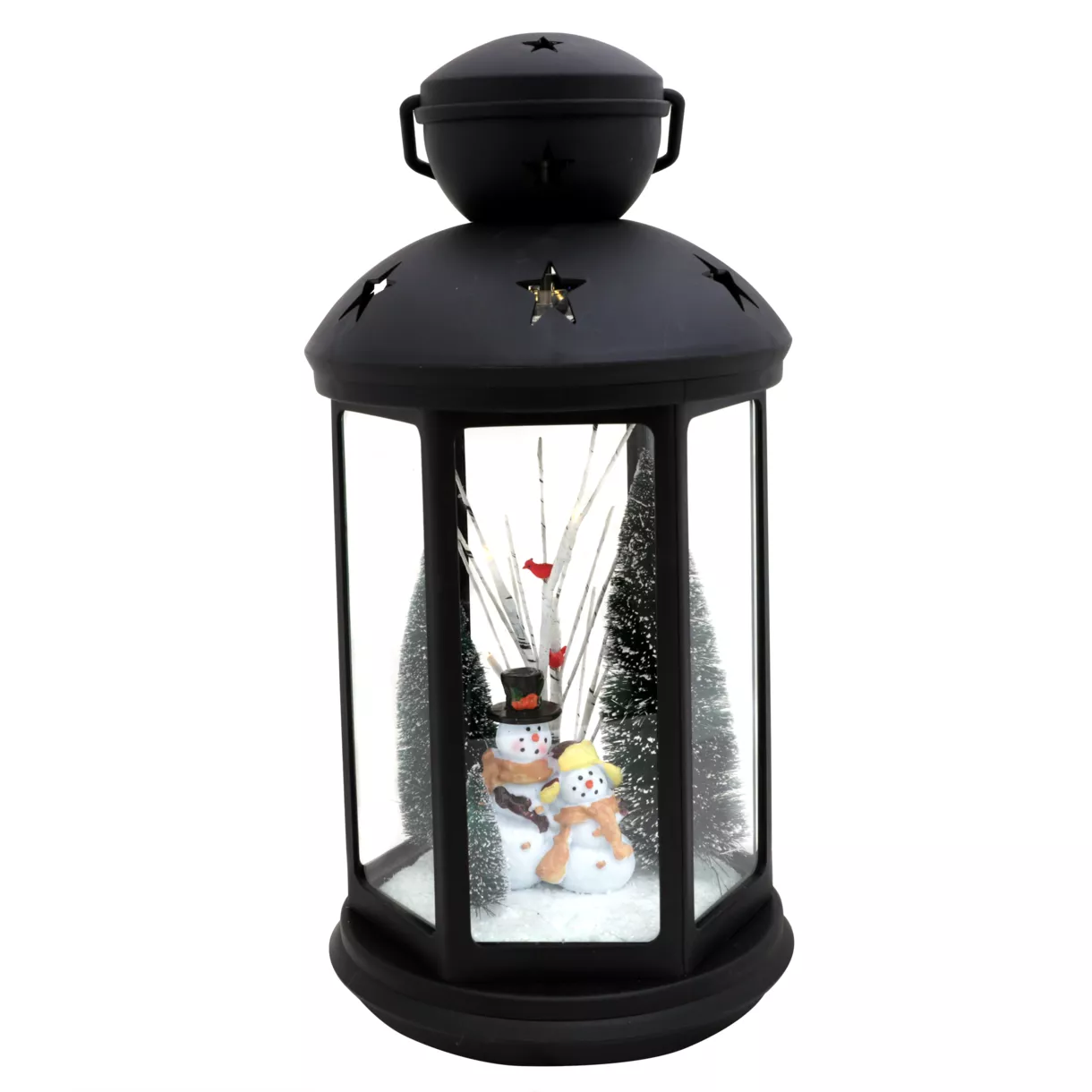LANTERNE AVEC SCENE NOEL, 4LED MOD B