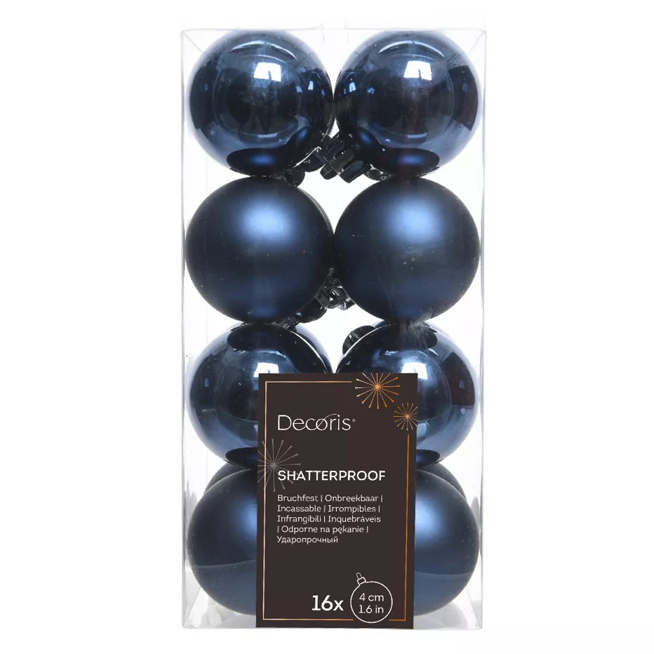 Lote de 16 bolas de Navidad (D40 mm) Alpine Medianoche 1