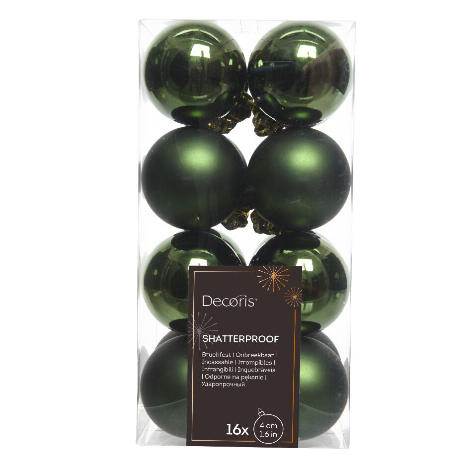Confezione di 16 palline di Natale (D40 mm) Alpine Verde abete 1