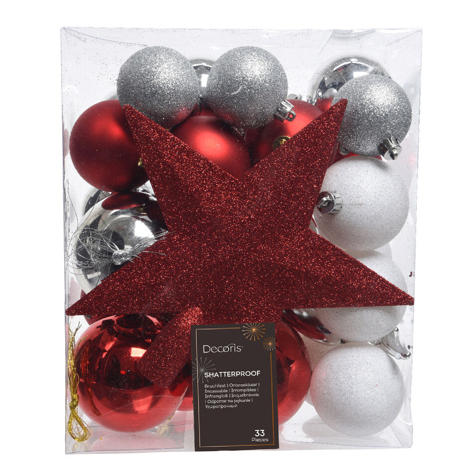 Kit de décoration de sapin de Noël Novae multi Blanc / Rouge 1