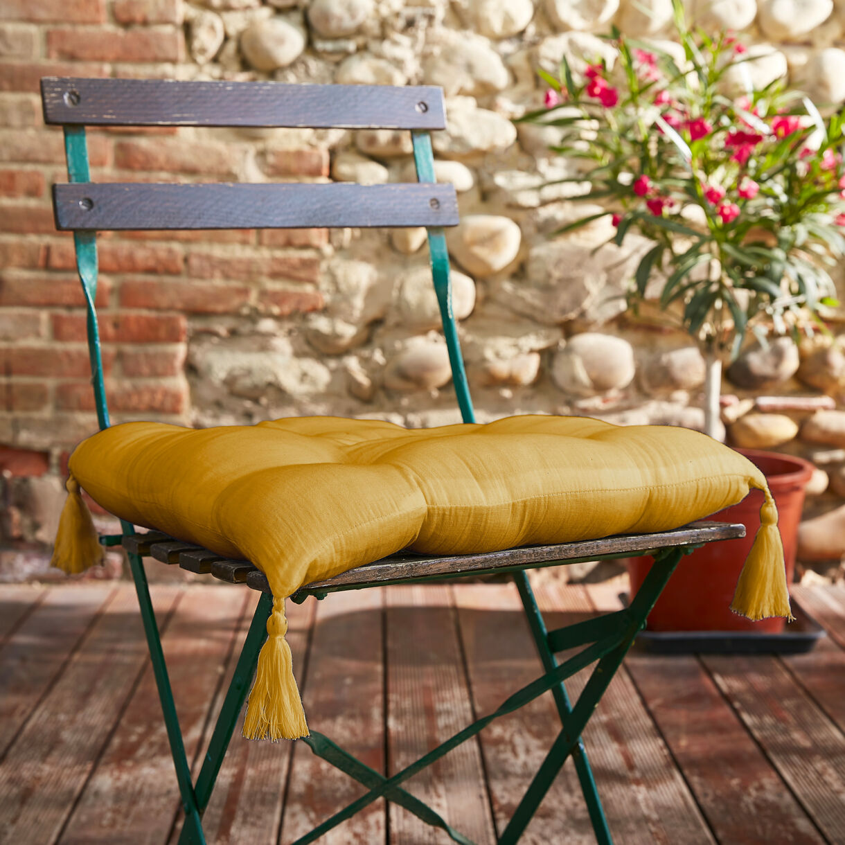 Cuscino per sedia (40 cm) Gaïa Giallo zafferano 1