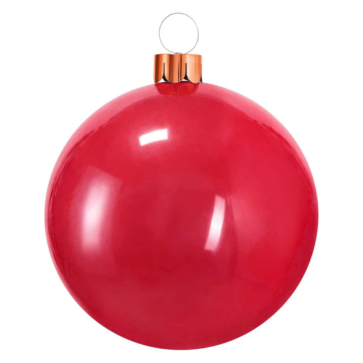 Grande boule de Noël gonflable D65 cm Rouge 1