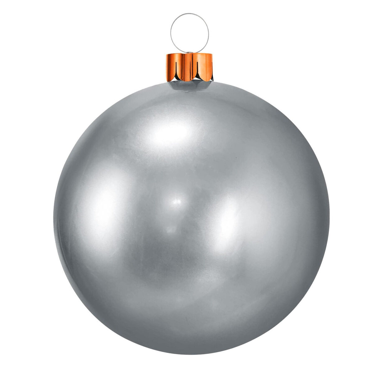 Grande pallina di Natale gonfiabile D65 cm Argento 1