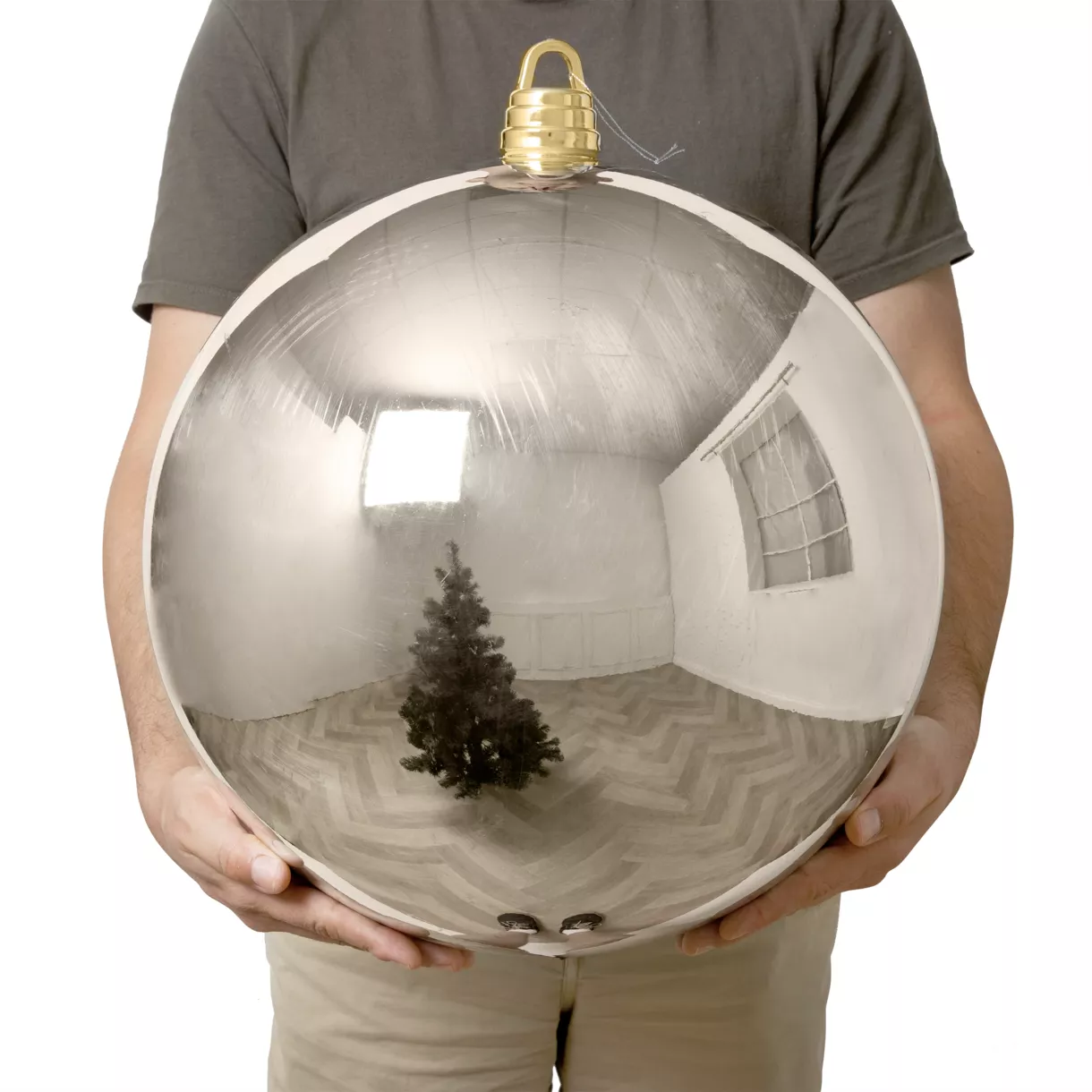 Bola de Navidad (D400 mm) New Alpine XXL Perla 1
