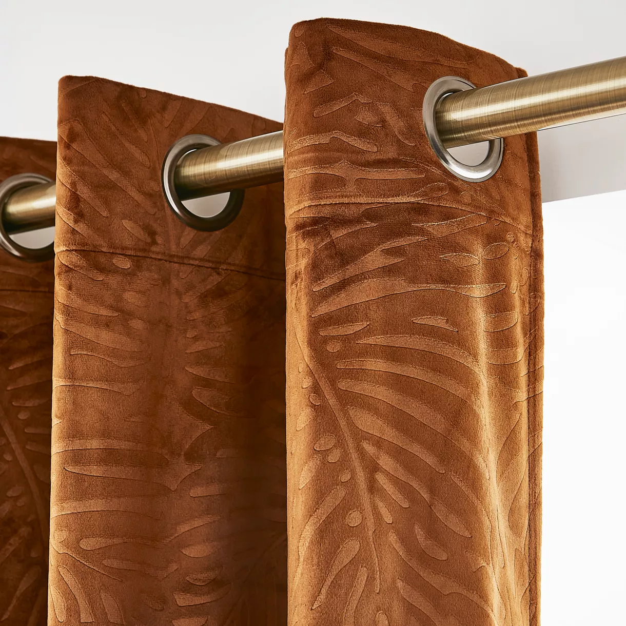 Rideau occultant velours (180 x 260 cm) Fern Camel