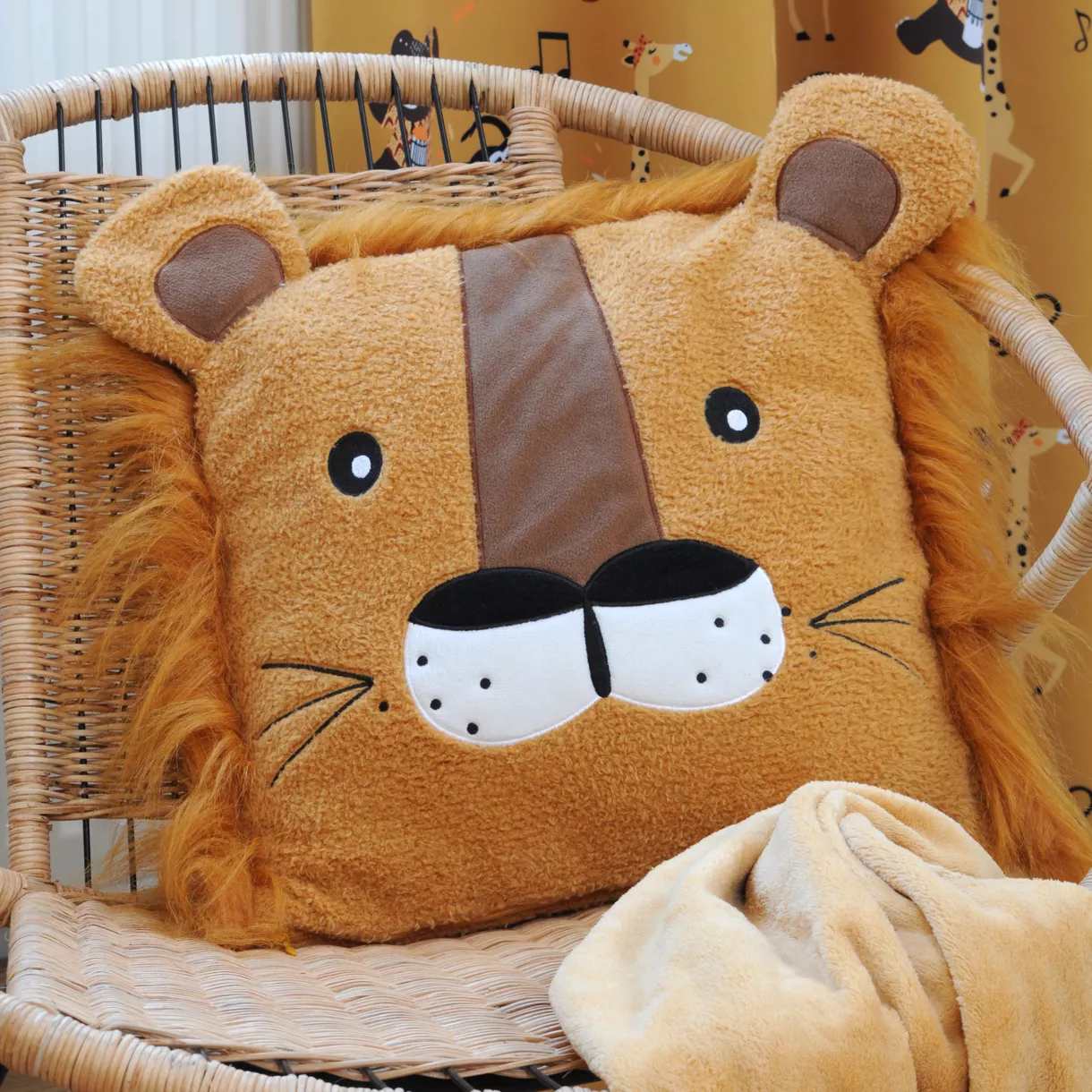 ZIMBA COUSSIN 40X40CM MARRON