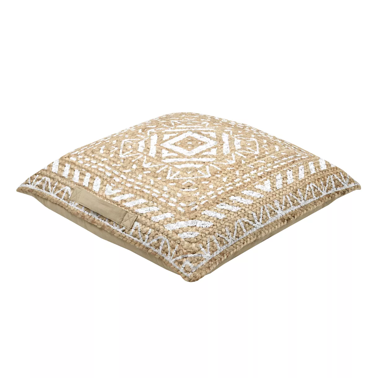 Cojín de suelo en  yute (60 x H10 cm) Nikaia Blanco