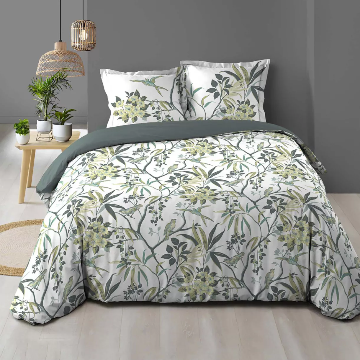 PARURE 3 P. 260 x 240 CM IMPRIME 57 FILS ALLOVER CONSTENCE
