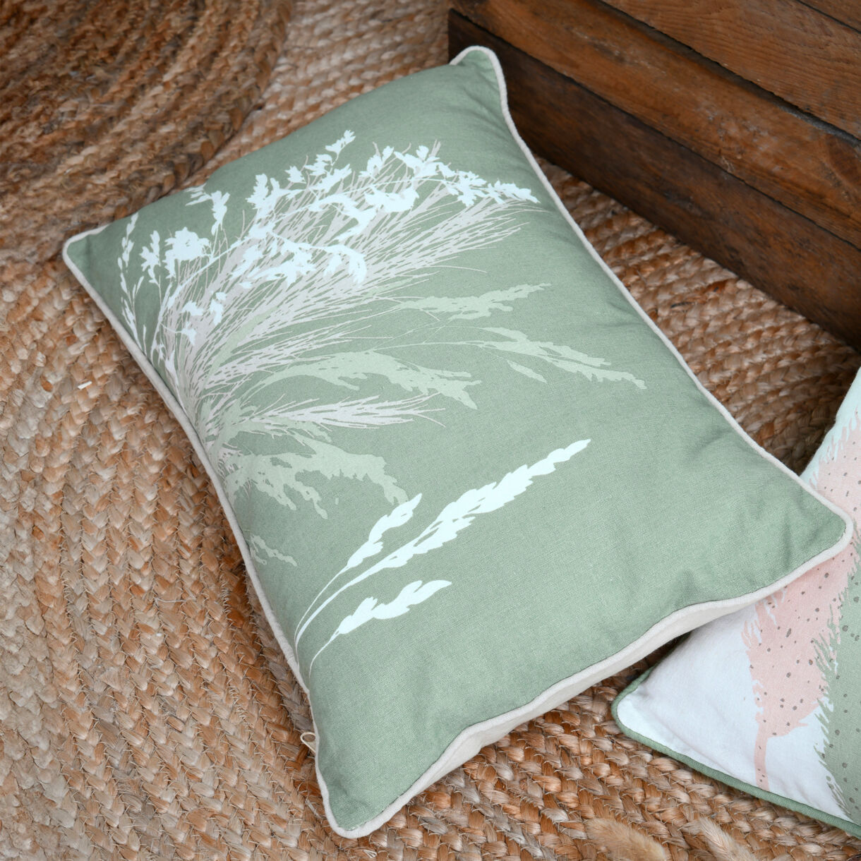 Cuscino rettangolare cotone (30 x 50 cm) Coralia Verde