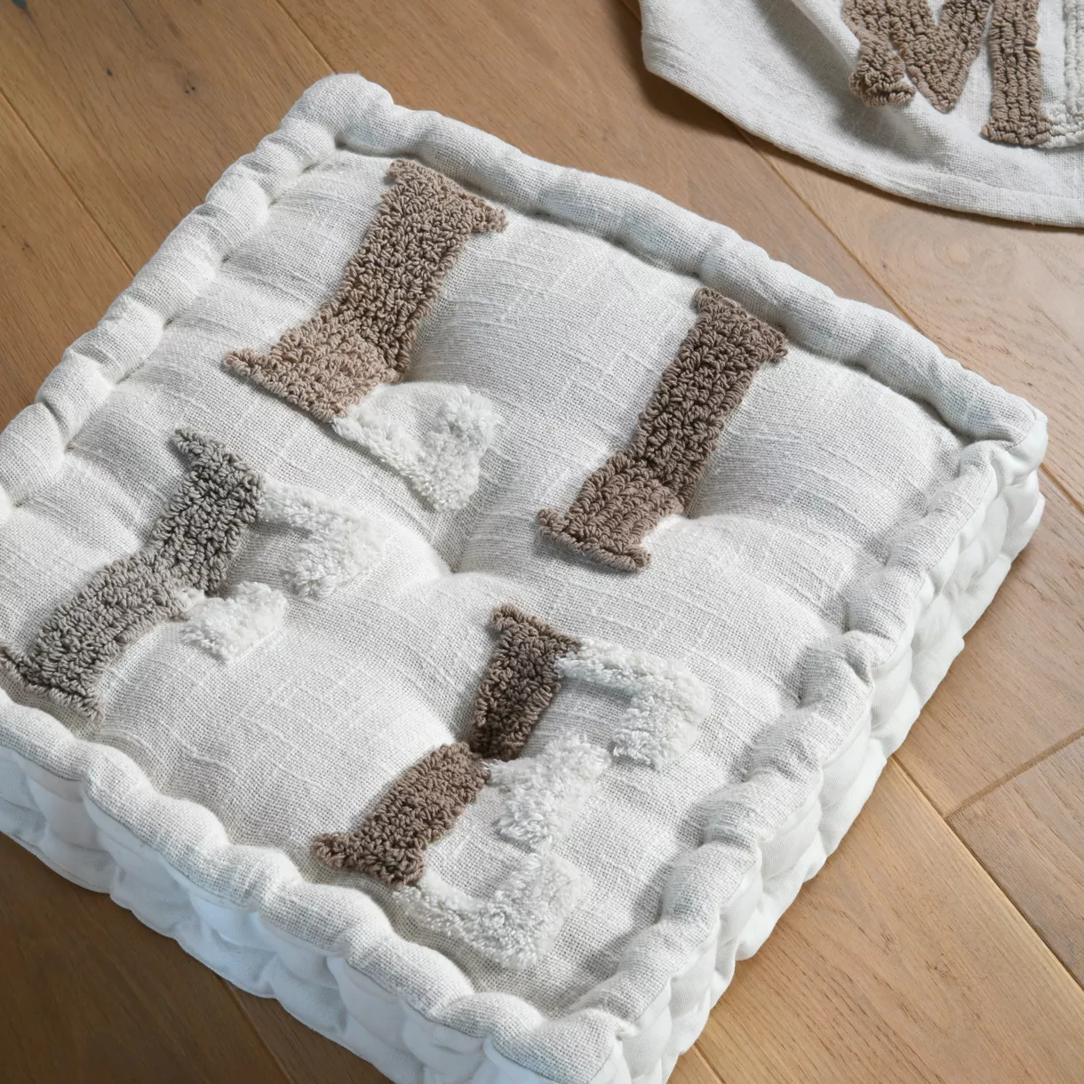 Coussin de sol coton (45 x 10 cm) Joanny Ecru
