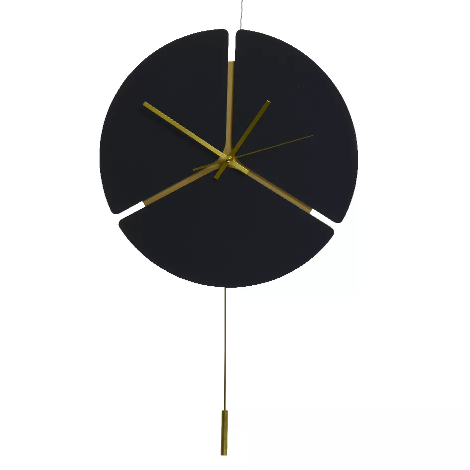 Pendule mdf rond 2col ass
 black
