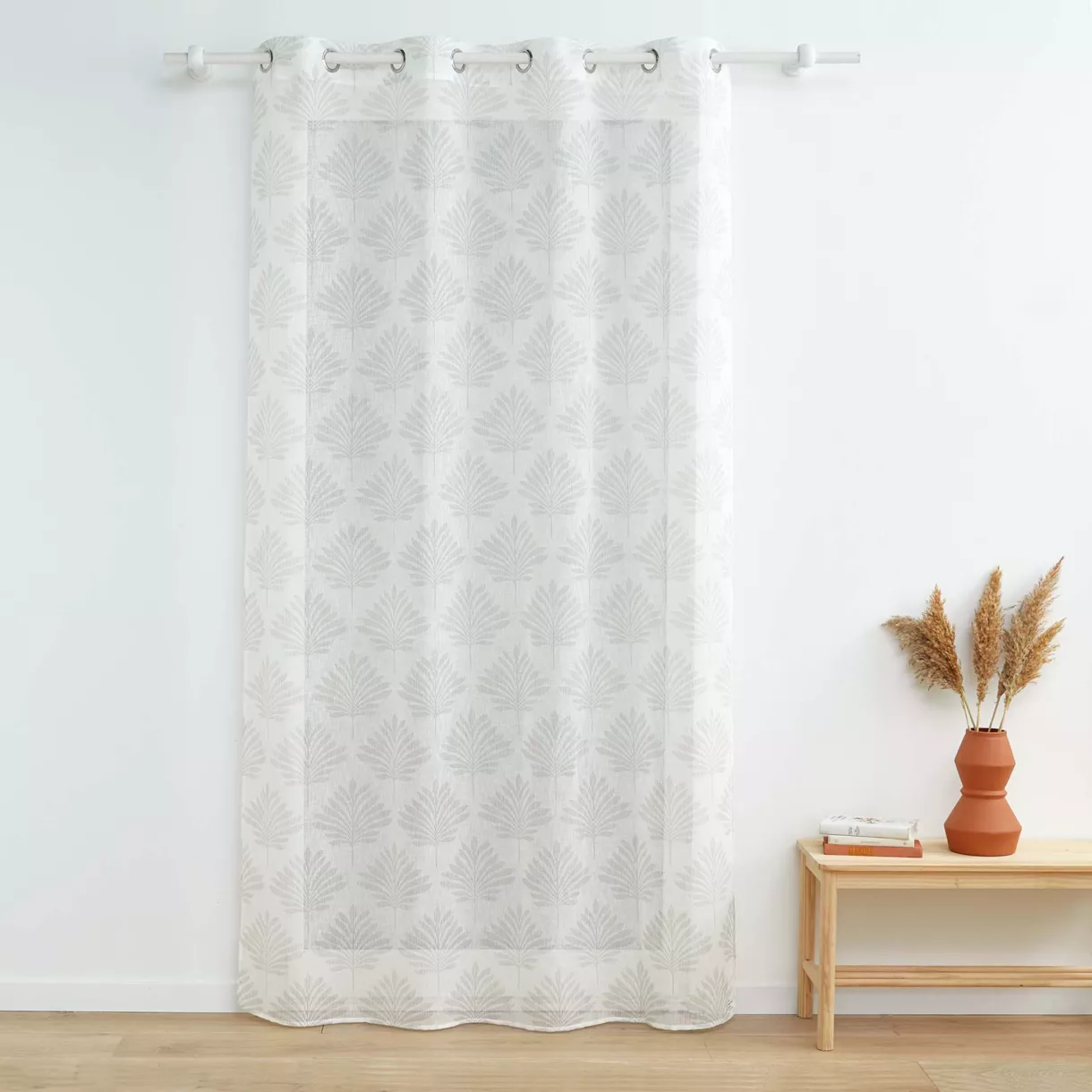 Vitrage geweven (140 x 280 cm) Levita Wit