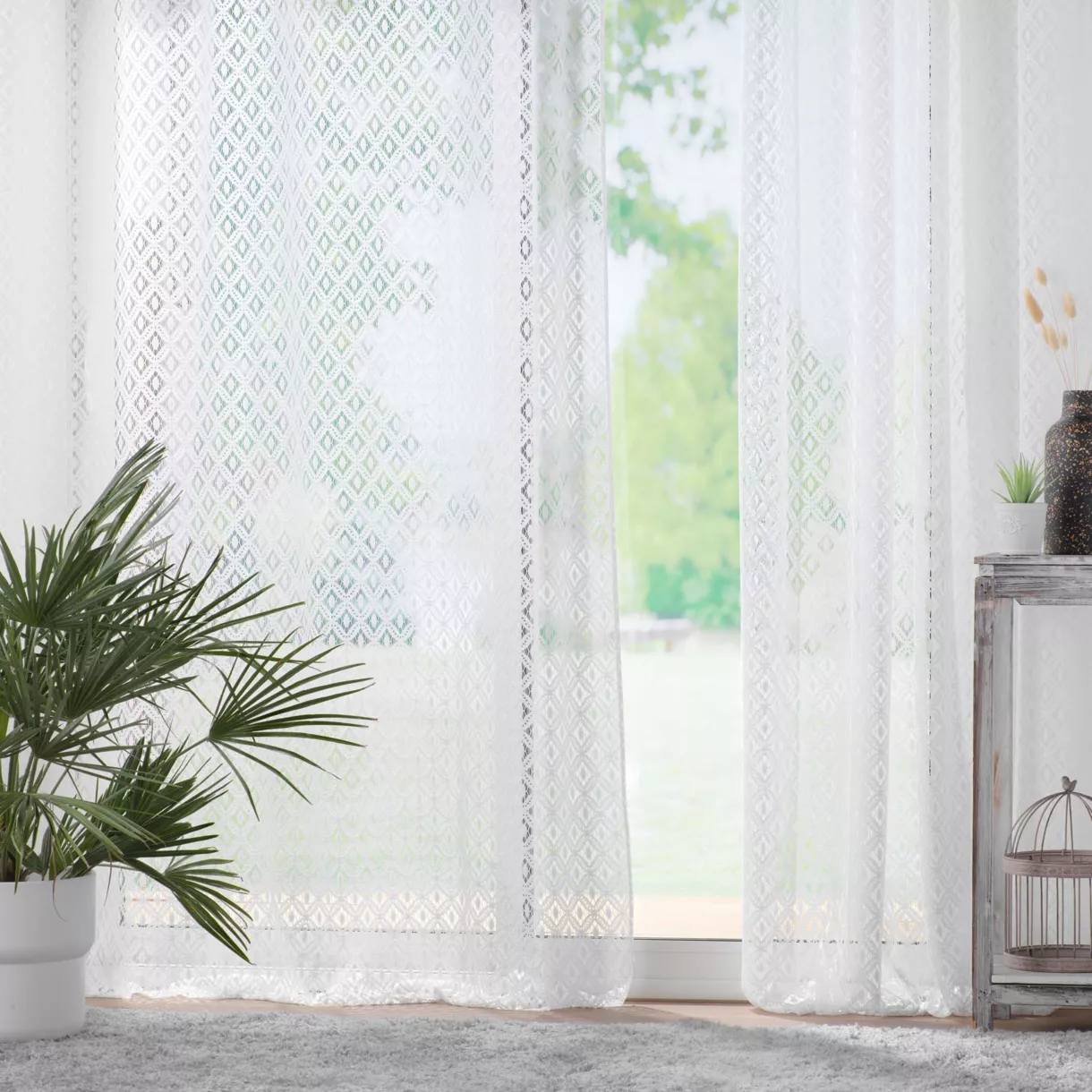 PANNEAU A OEILLETS 140 x 240 CM MAILLE ODILIA