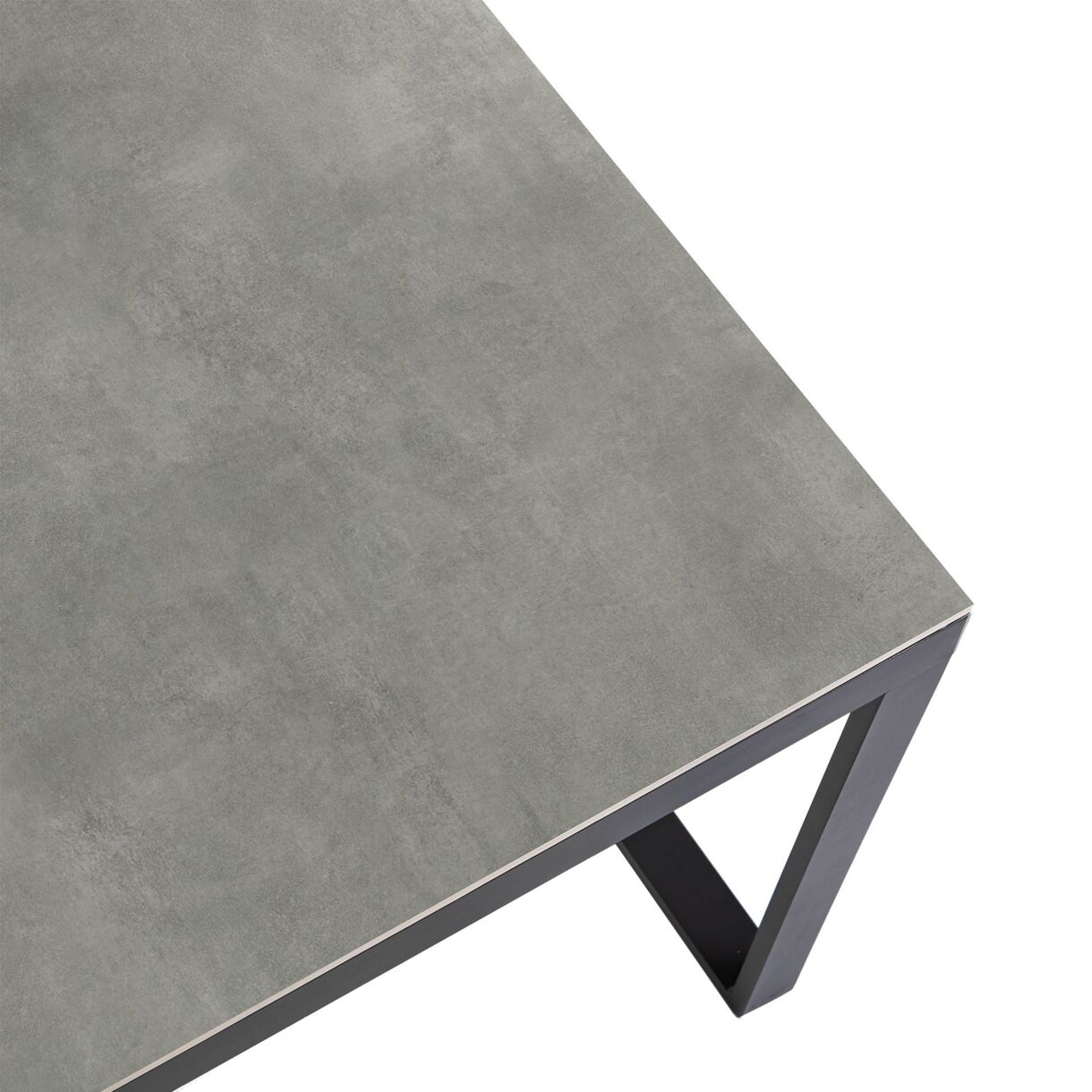 Table de jardin 8 places Aluminium/Céramique Kore (180 x 90 cm) - Gris anthracite