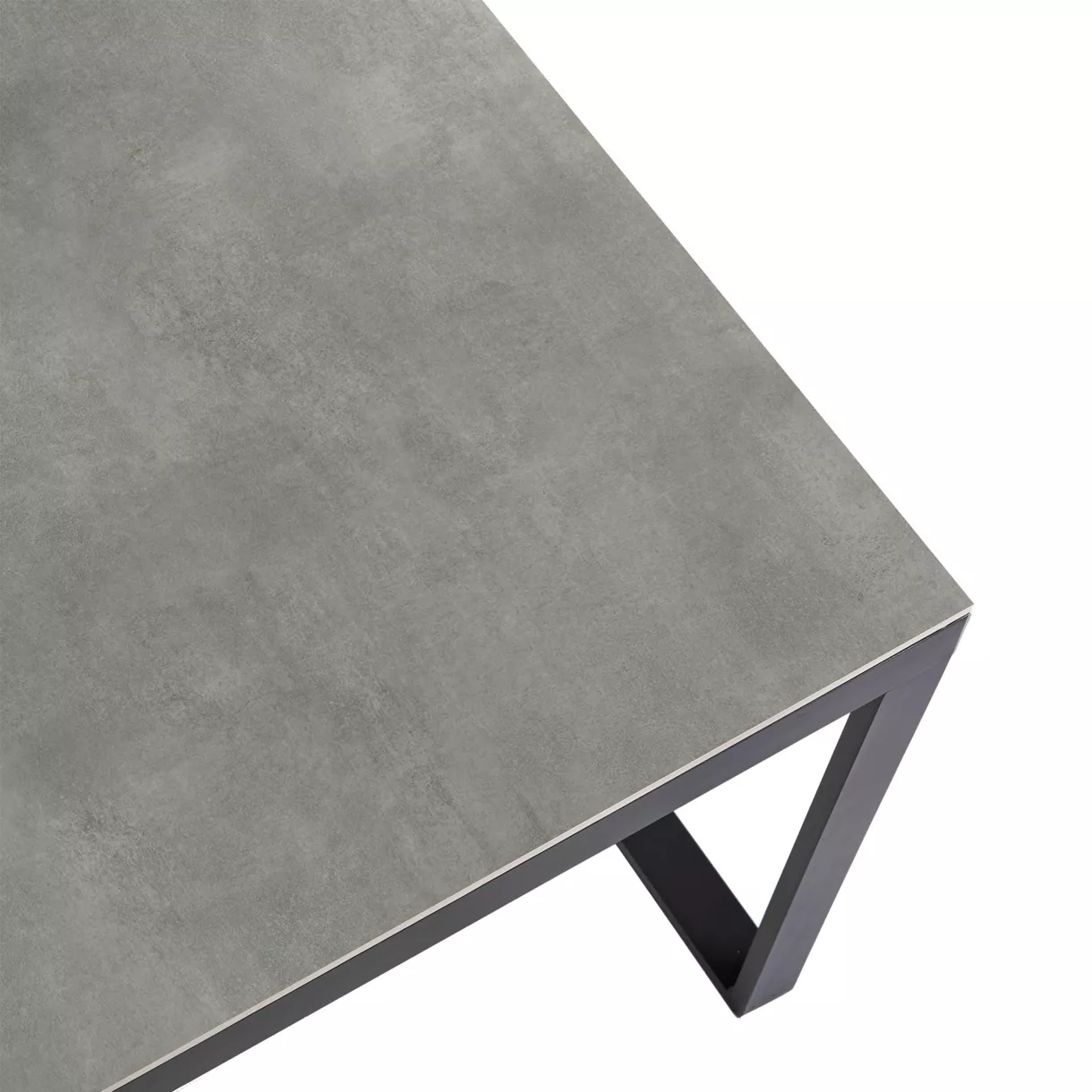 Tuintafel 8 zitplaatsen Aluminium/Keramiek Kore (180 x 90 cm) - Antraciet grijs