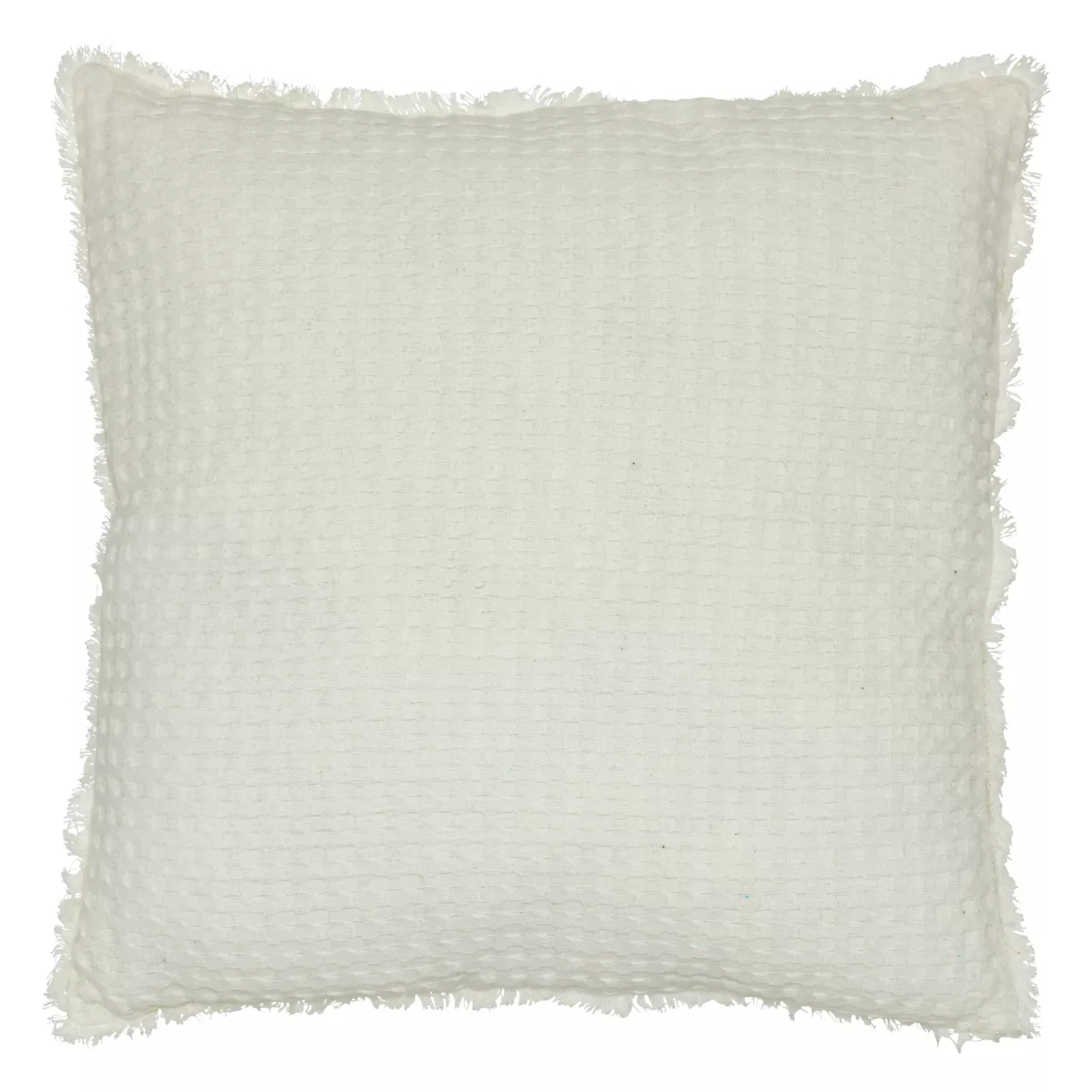 Cojín cuadrado con tejido de tipo panal(45 x 45 cm) Widdy Marfil