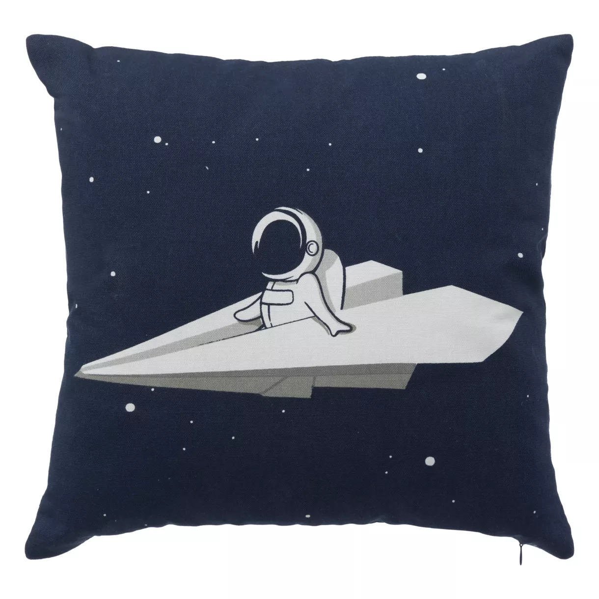 COUSSIN CARRE ESPACE 40X40 L, 40 x P, 10 x H, 40 cm Bleu FoncŽ