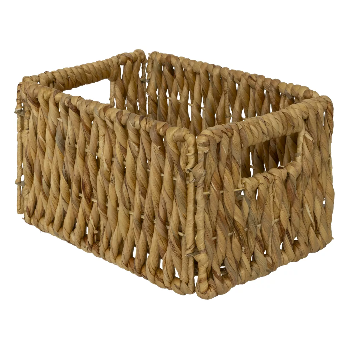Cesta para ordenar en jacinto de agua (28 x 16 cm) Maura Marrón