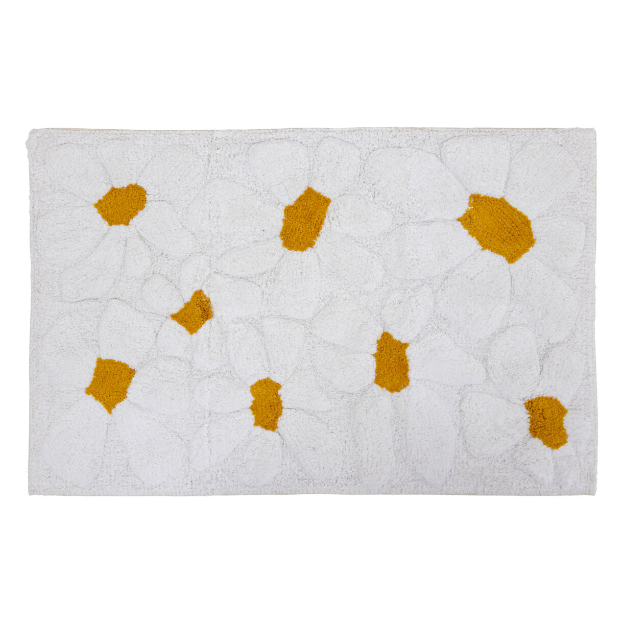 Tapis coton (60 x 90 cm) Daisy Blanc