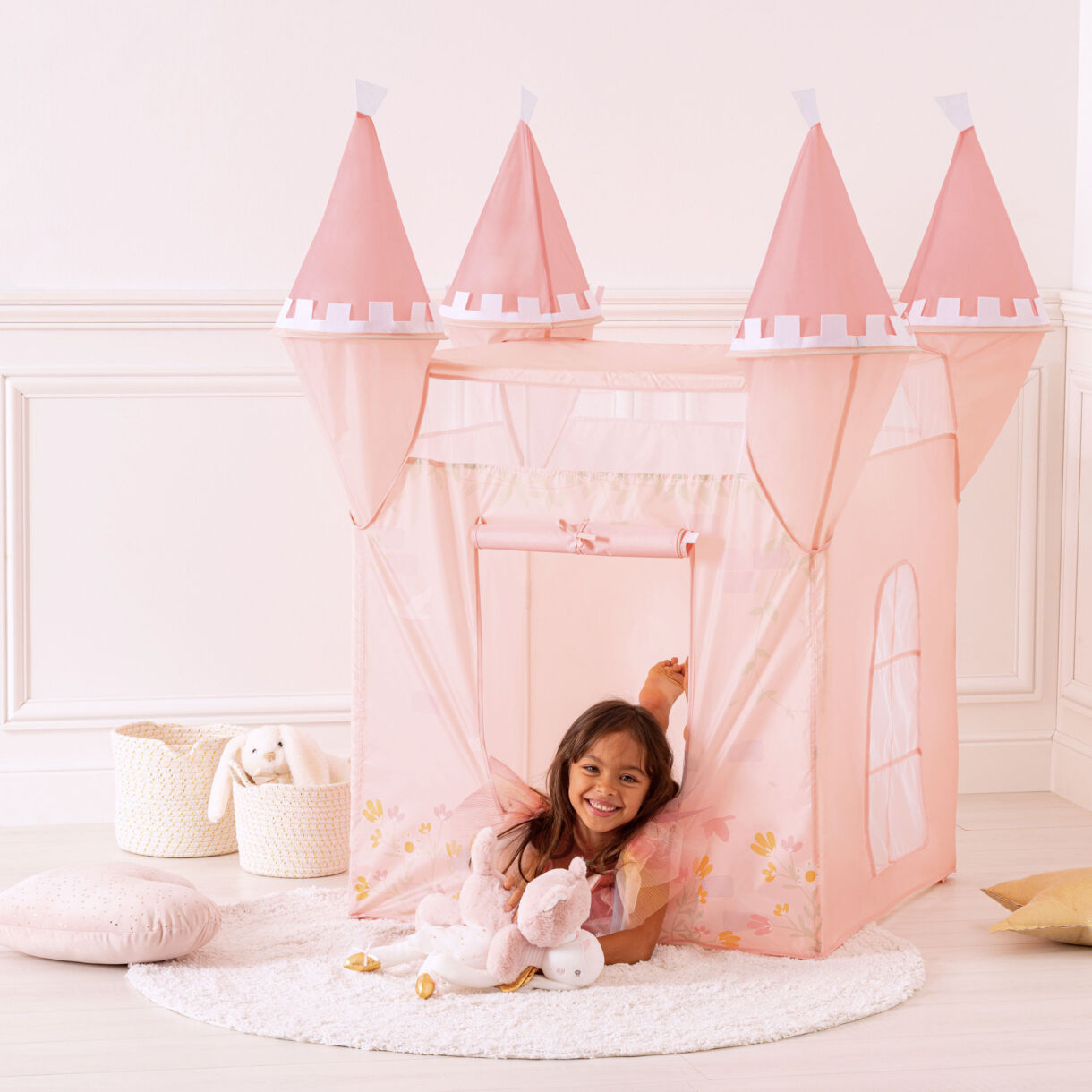 Tenda pop-up bambini (H78 cm) Castello Rosa