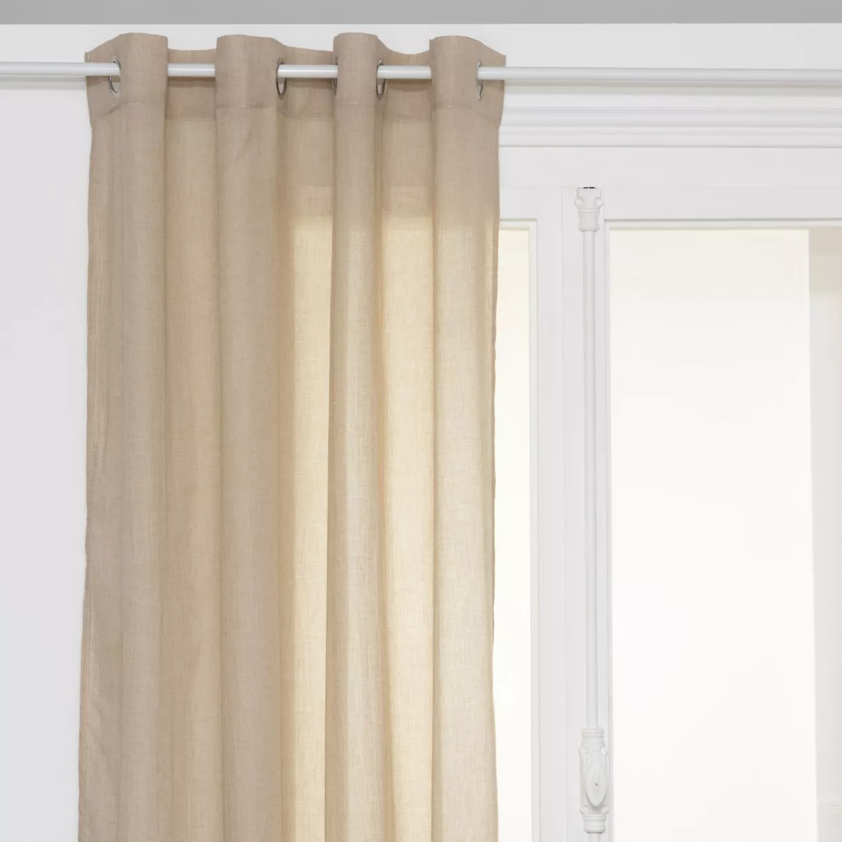 VOILAGE VOIL PAXTA LIN 135X240 L, 135 x P, 0,1 x H, 240 cm Blanc