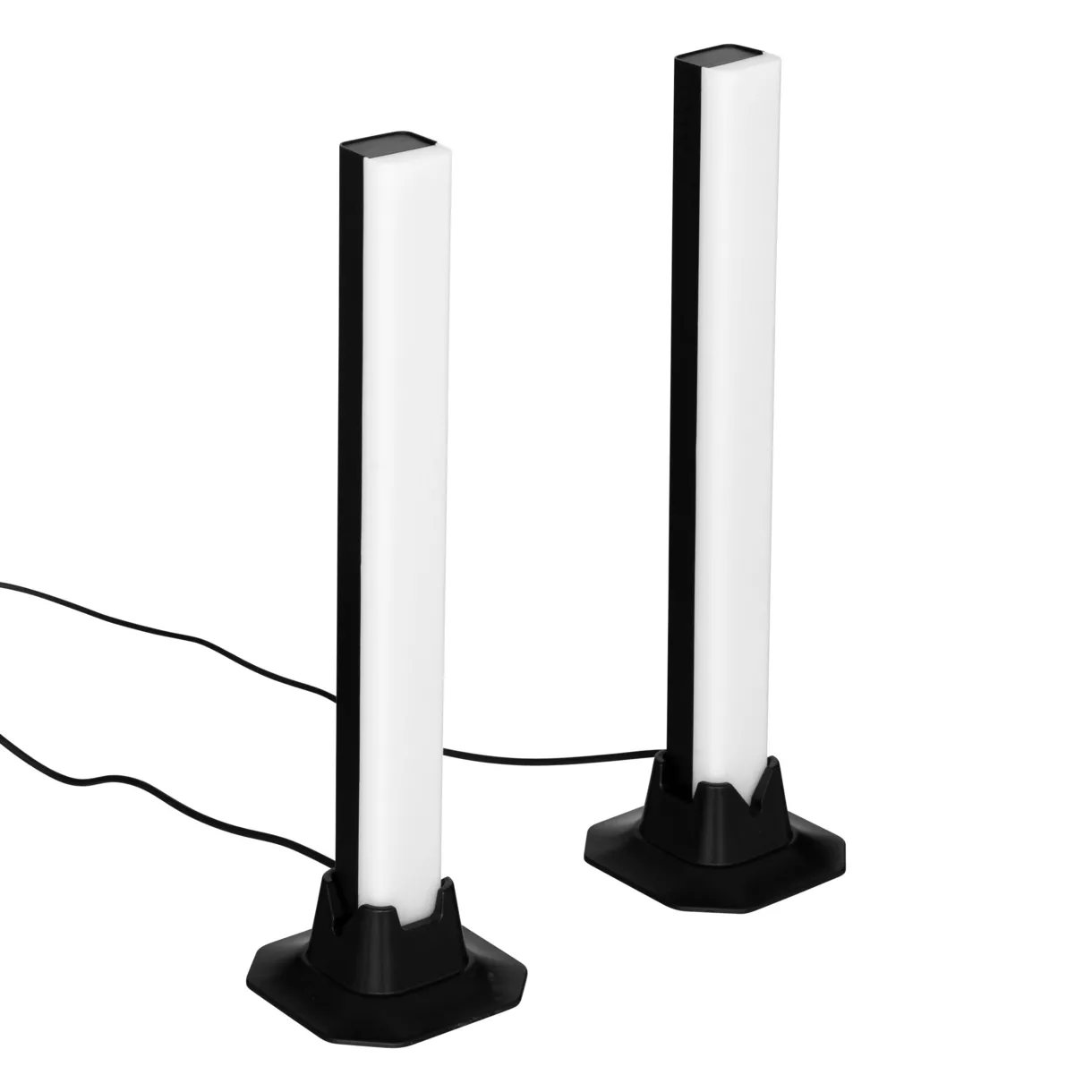 BARRES LUMINEUSES PAOL RGB X2 L, 9,15 x P, 9,15 x H, 32,5 cm Noir