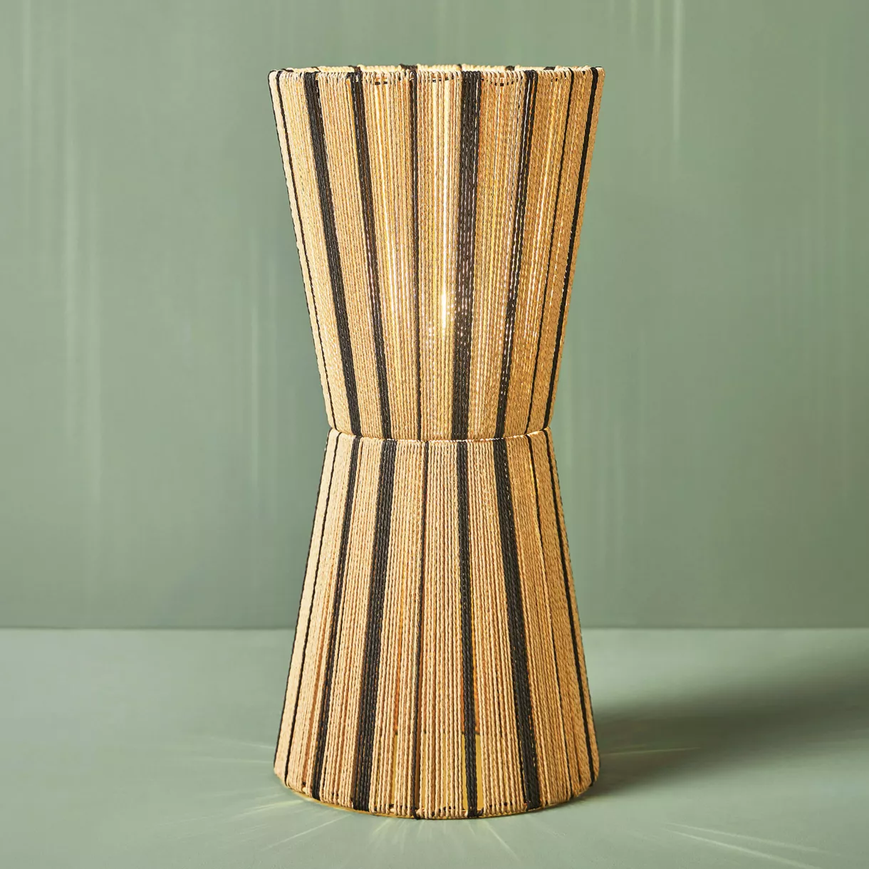 Tafellamp Corde (H50 cm) Tama Zwart en beige