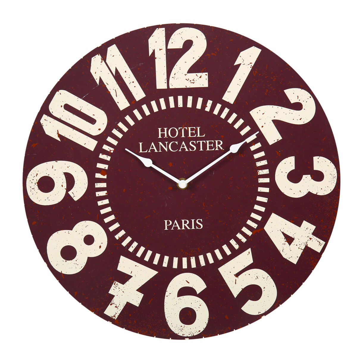 Horloge murale bois (38 cm) Vintage Hôtel Rouge