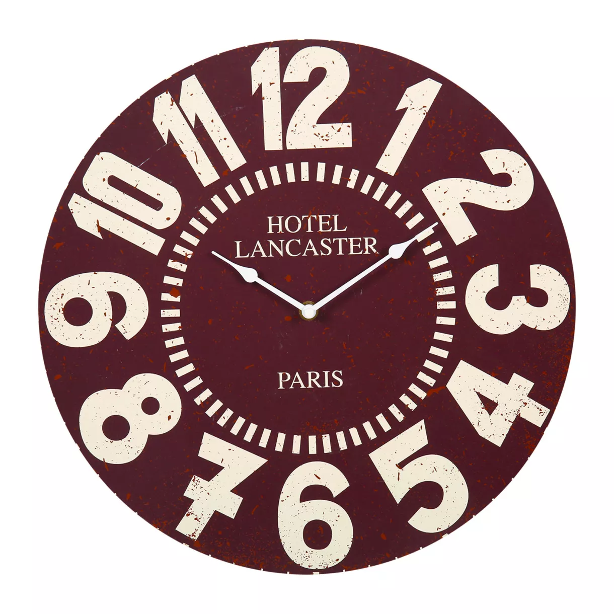 Klok Hout (38 cm) Vintage Hôtel Rood