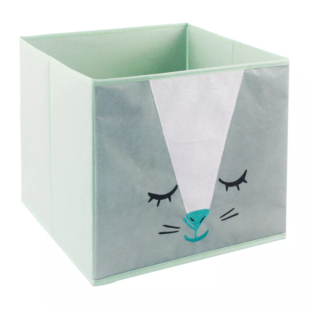 BAC RANG.PLIABLE LAPIN VERT  Dim : 30x30xH30cm