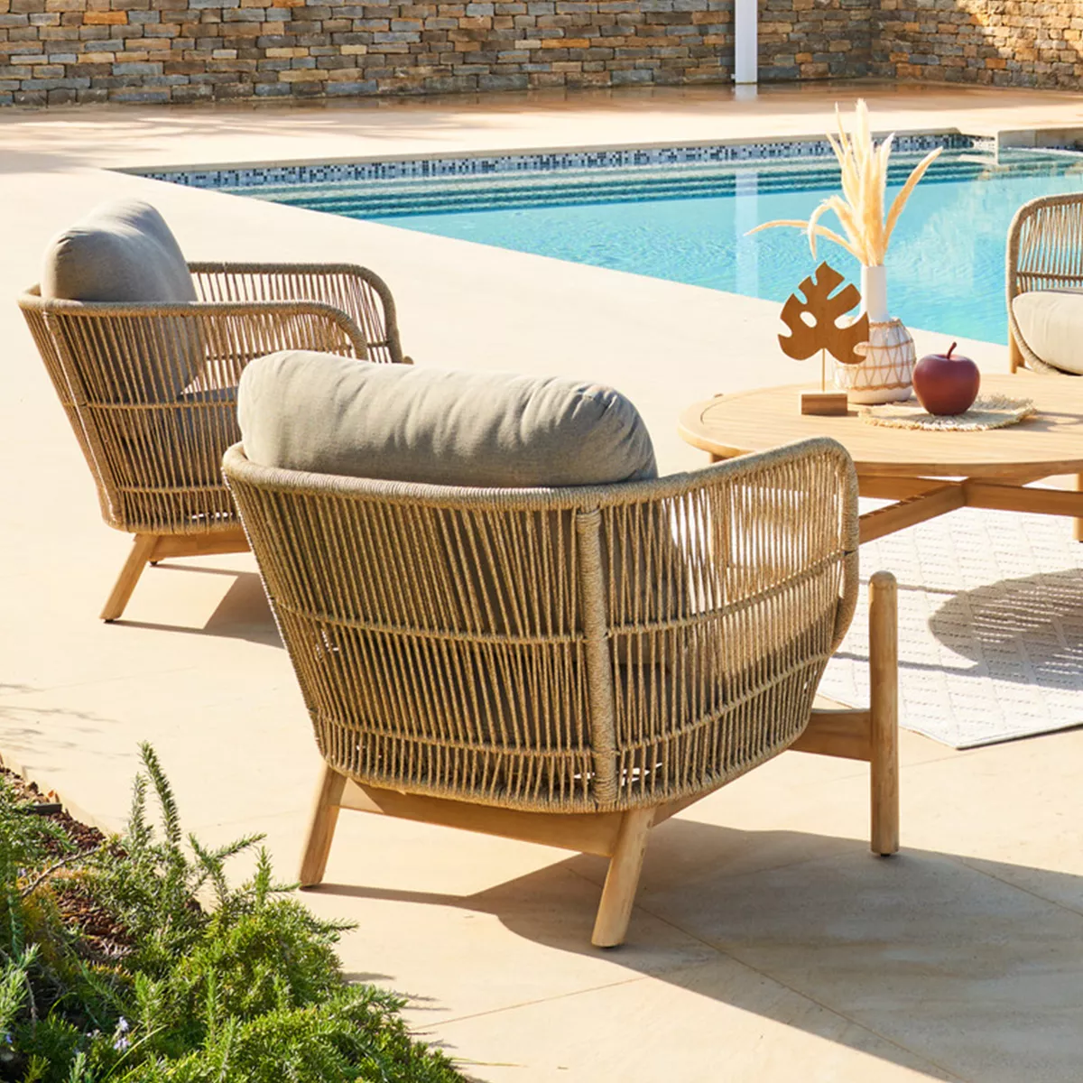 Sillón de jardín Deona - Acacia 1