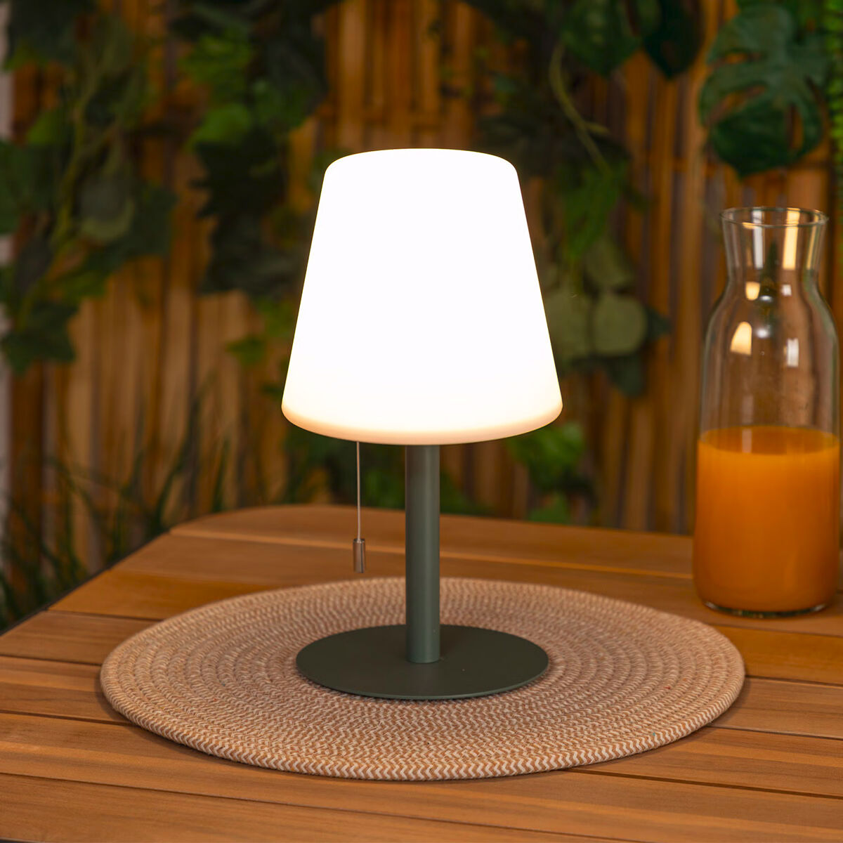 Lampe de table extérieur sans fil Zack - Vert Olive